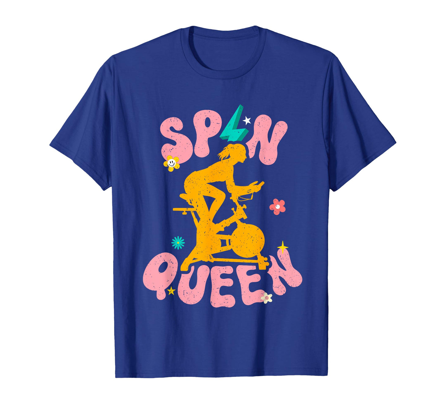 Spin Class Queen Indoor Cycling Workout Stationary Spin Bike T-Shirt