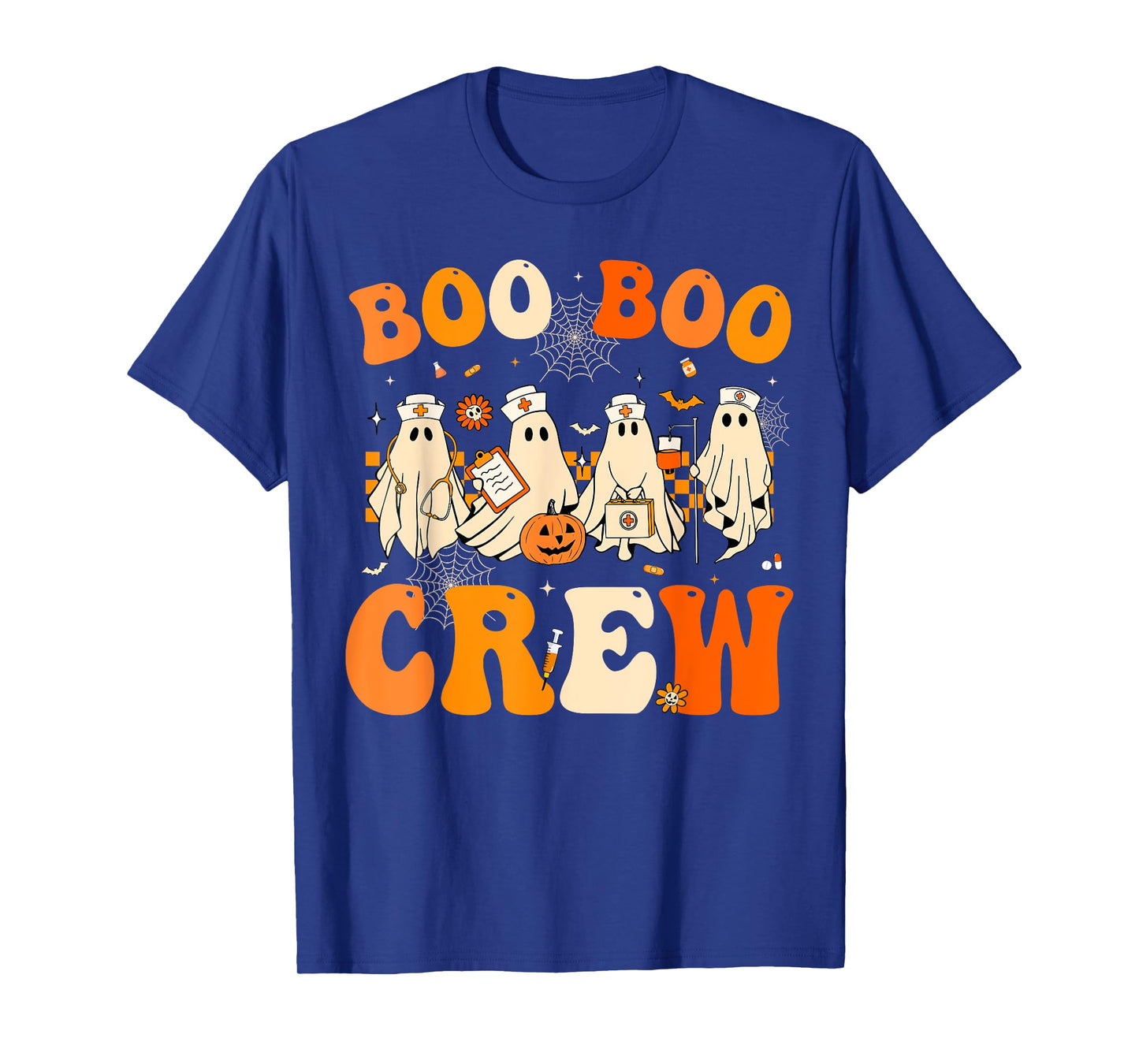 Groovy Halloween Nurse Funny Nursing Ghost Boo Boo Crew T-Shirt