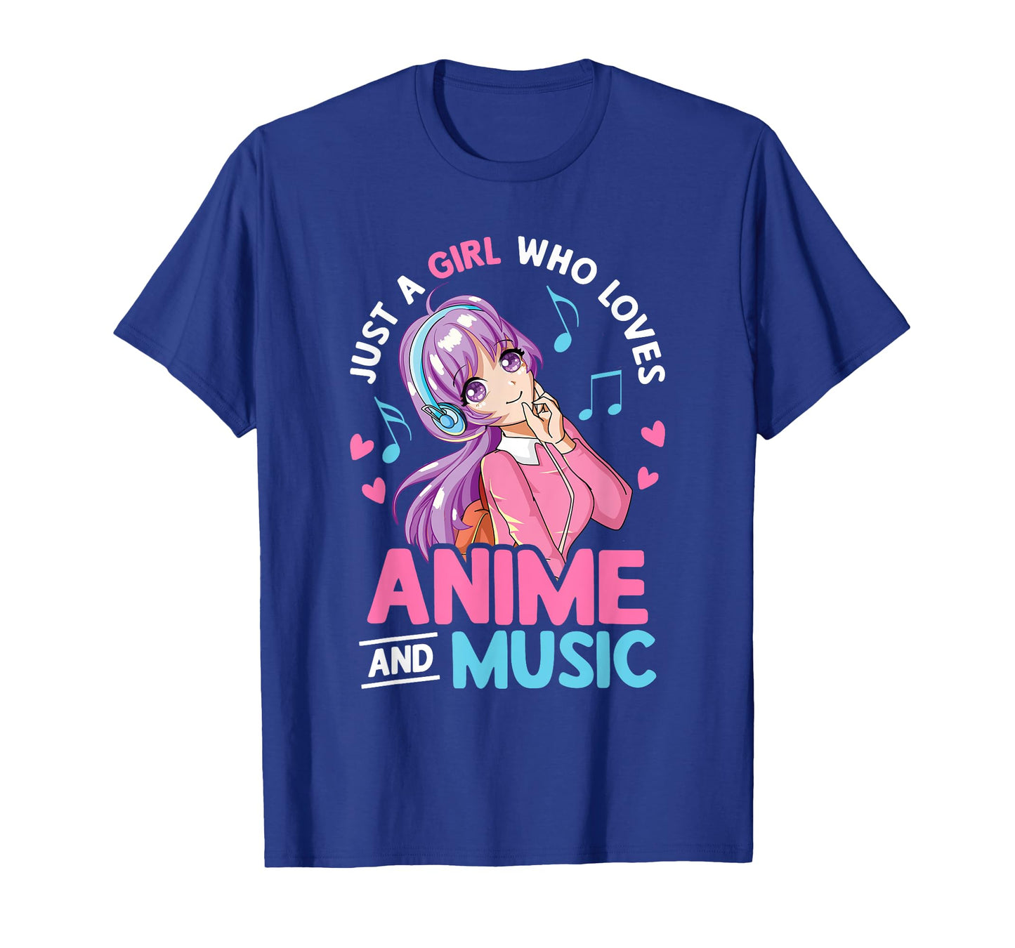 Just A Girl Who Loves Anime And Music Lover Anime Girls Teen T-Shirt