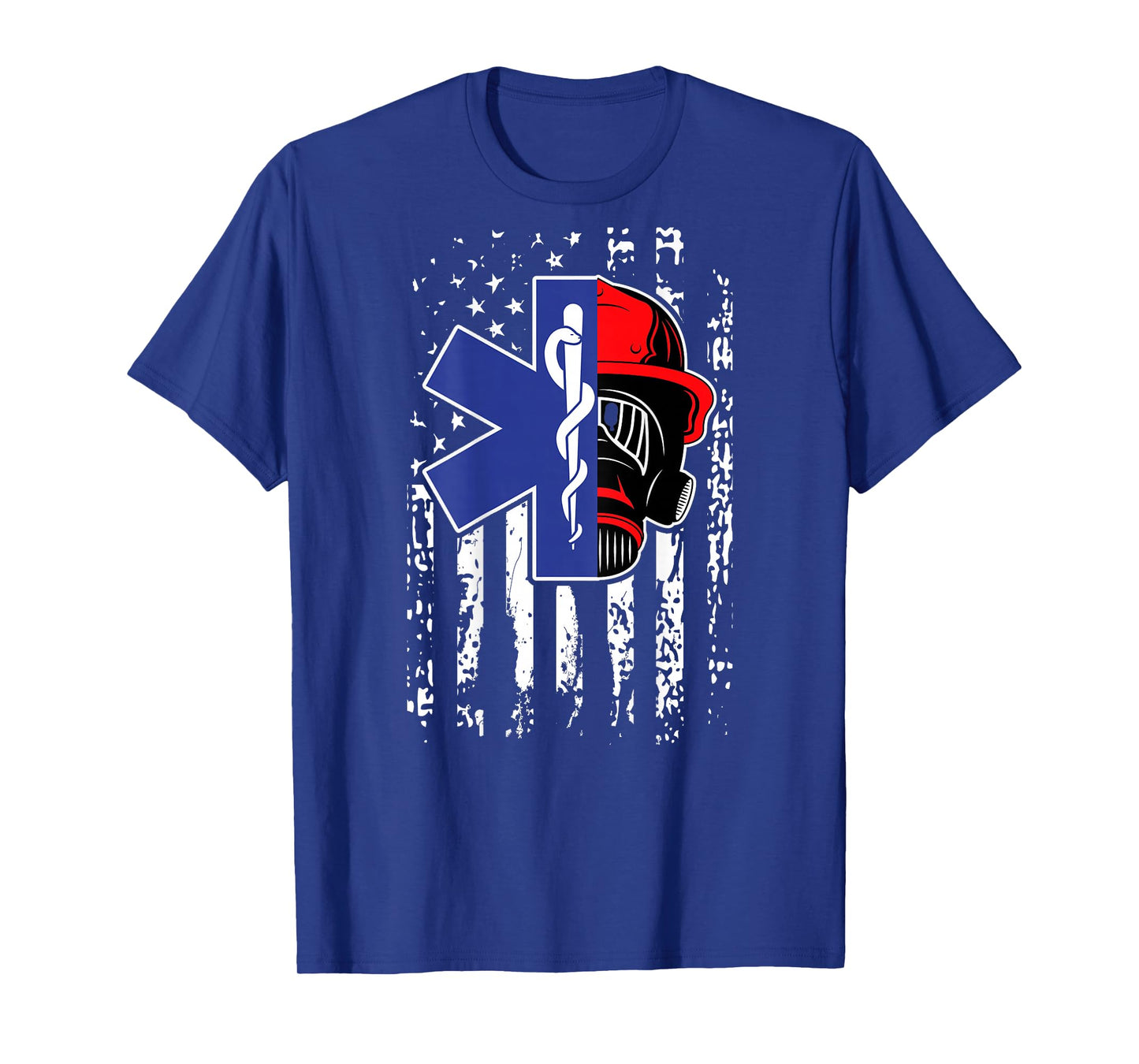 EMT Firefighter Paramedic Firefighter Gift EMS Back Print T-Shirt