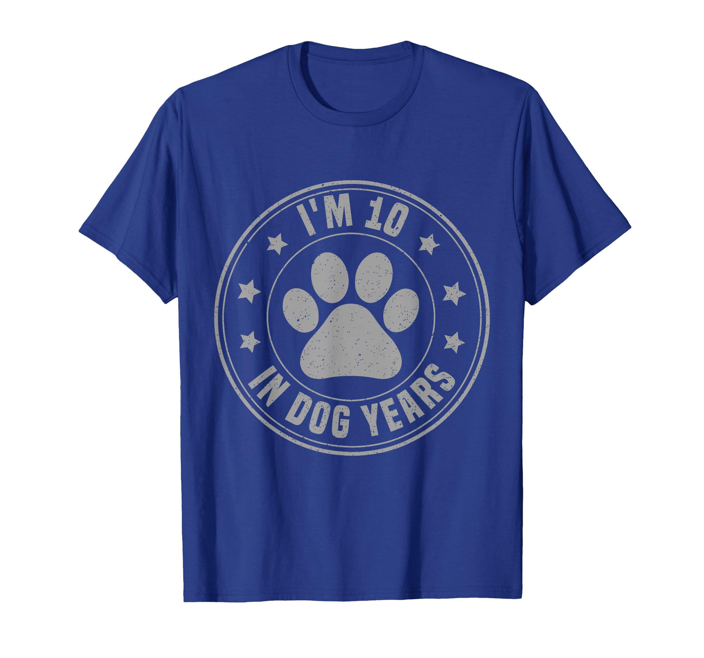 I'm 10 in Dog Years Funny 70th Birthday Dog Lover Vintage T-Shirt