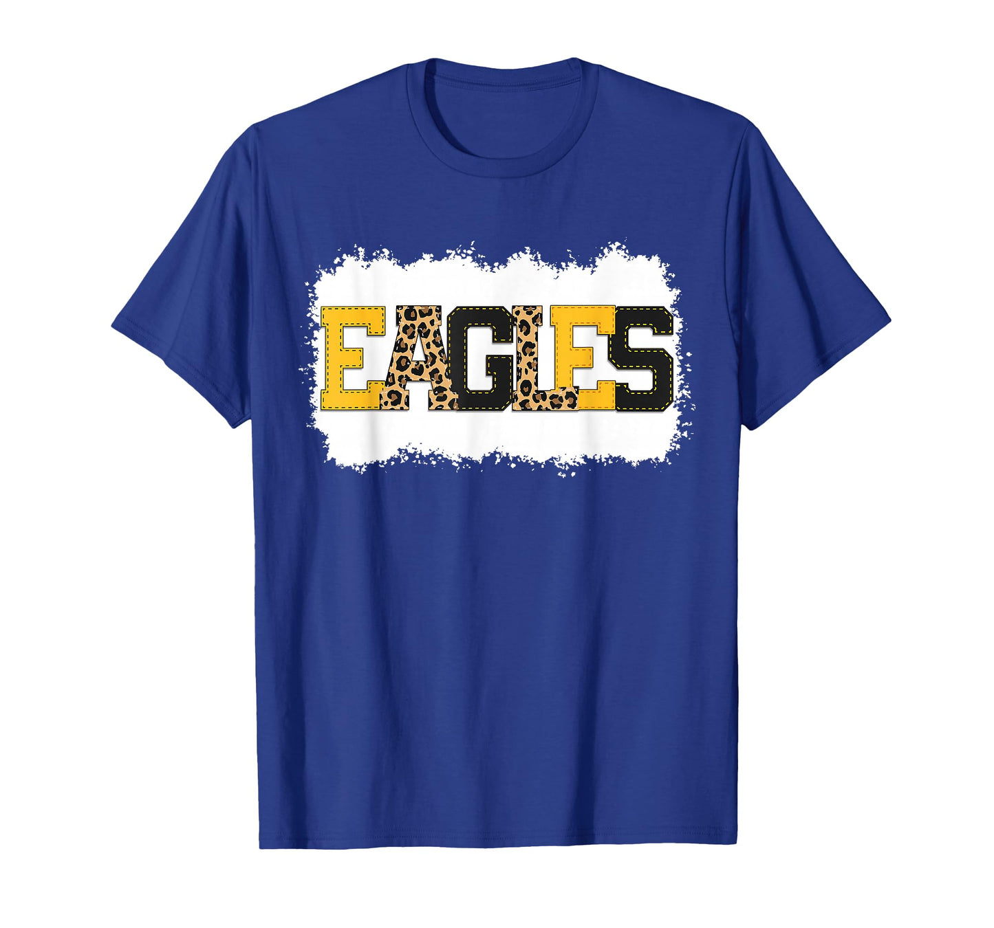 School Spirit Mascot Eagles Leopard Print Teacher Shirt T-Shirt