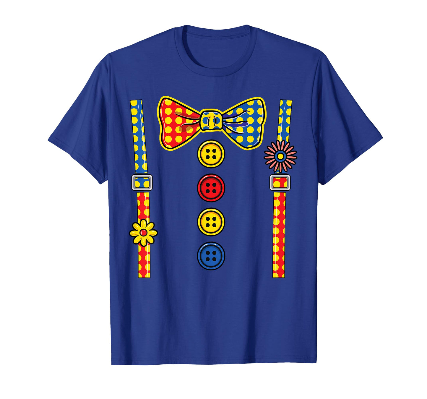 Halloween Clown Suspenders Circus Costume Funny Boys Kids T-Shirt
