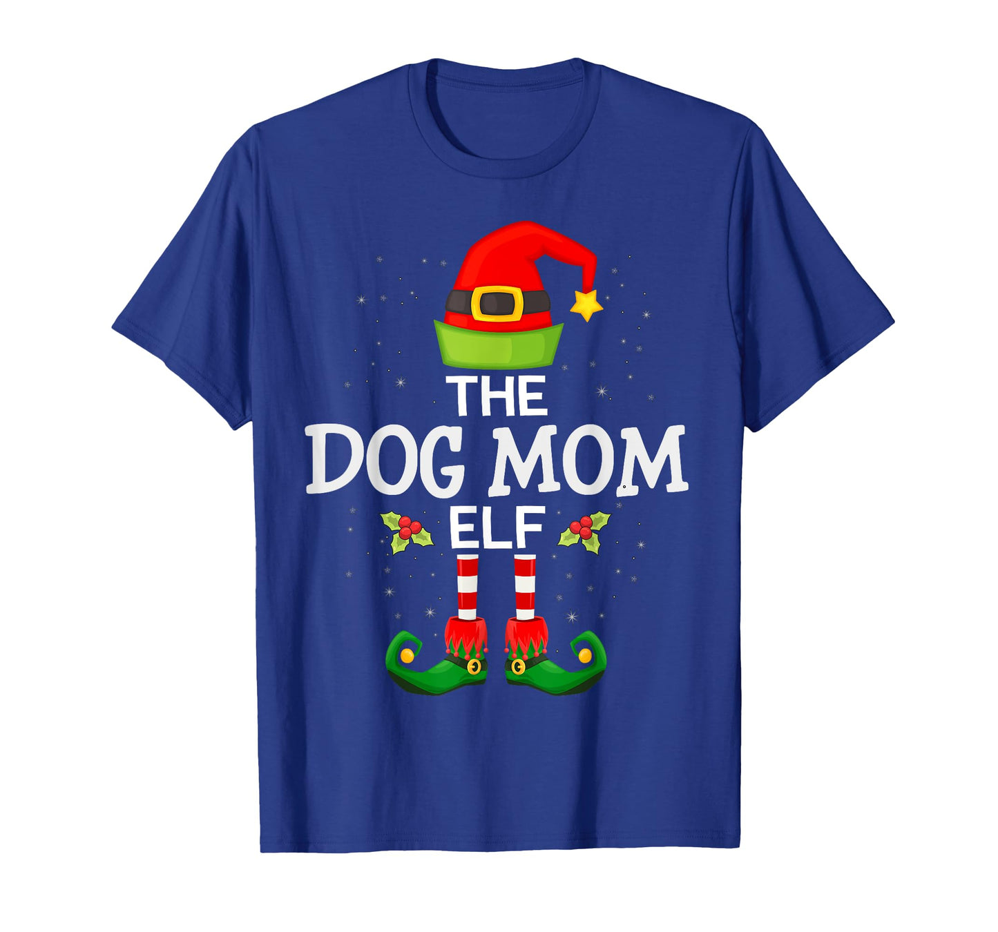 The Dog Mom Elf Christmas Family Matching Pajama Men Women T-Shirt