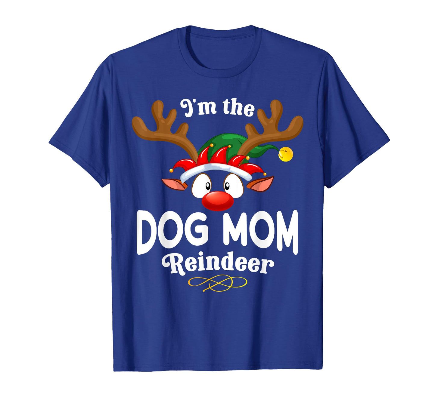 Christmas PJS Dog mom XMas Reindeer Matching Men Women T-Shirt