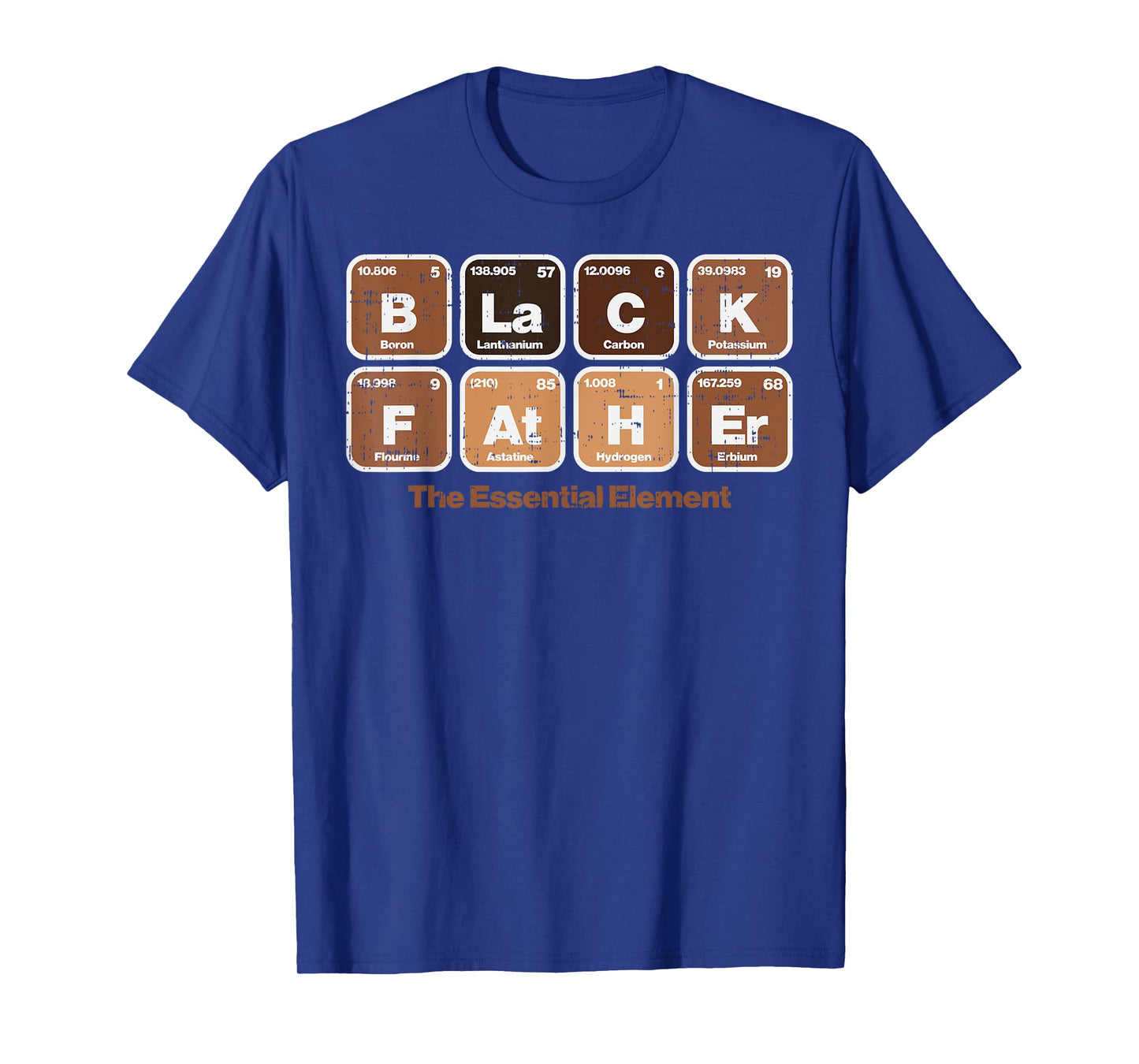 Black Father Periodic Elements Fathers Day Dad Science T-Shirt