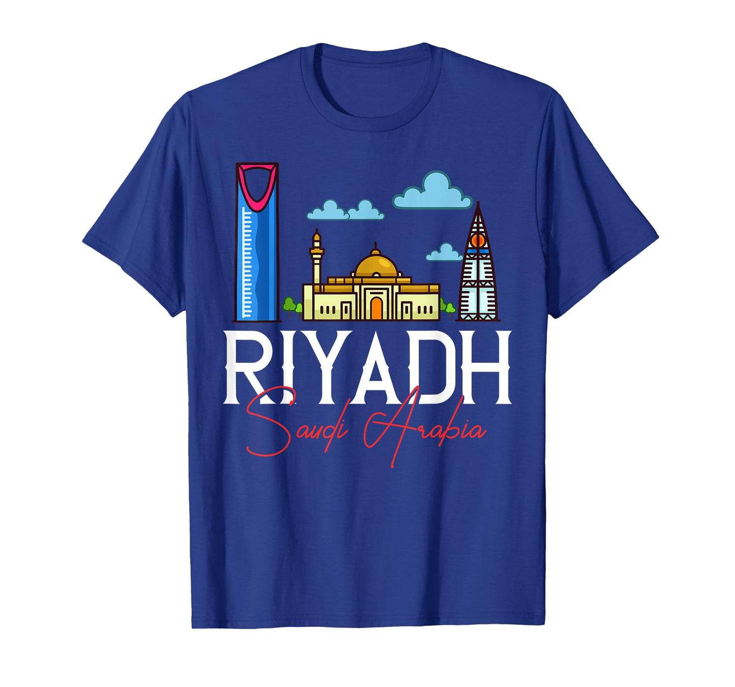 Riyadh Saudi Arabia City Skyline Map Travel T-Shirt