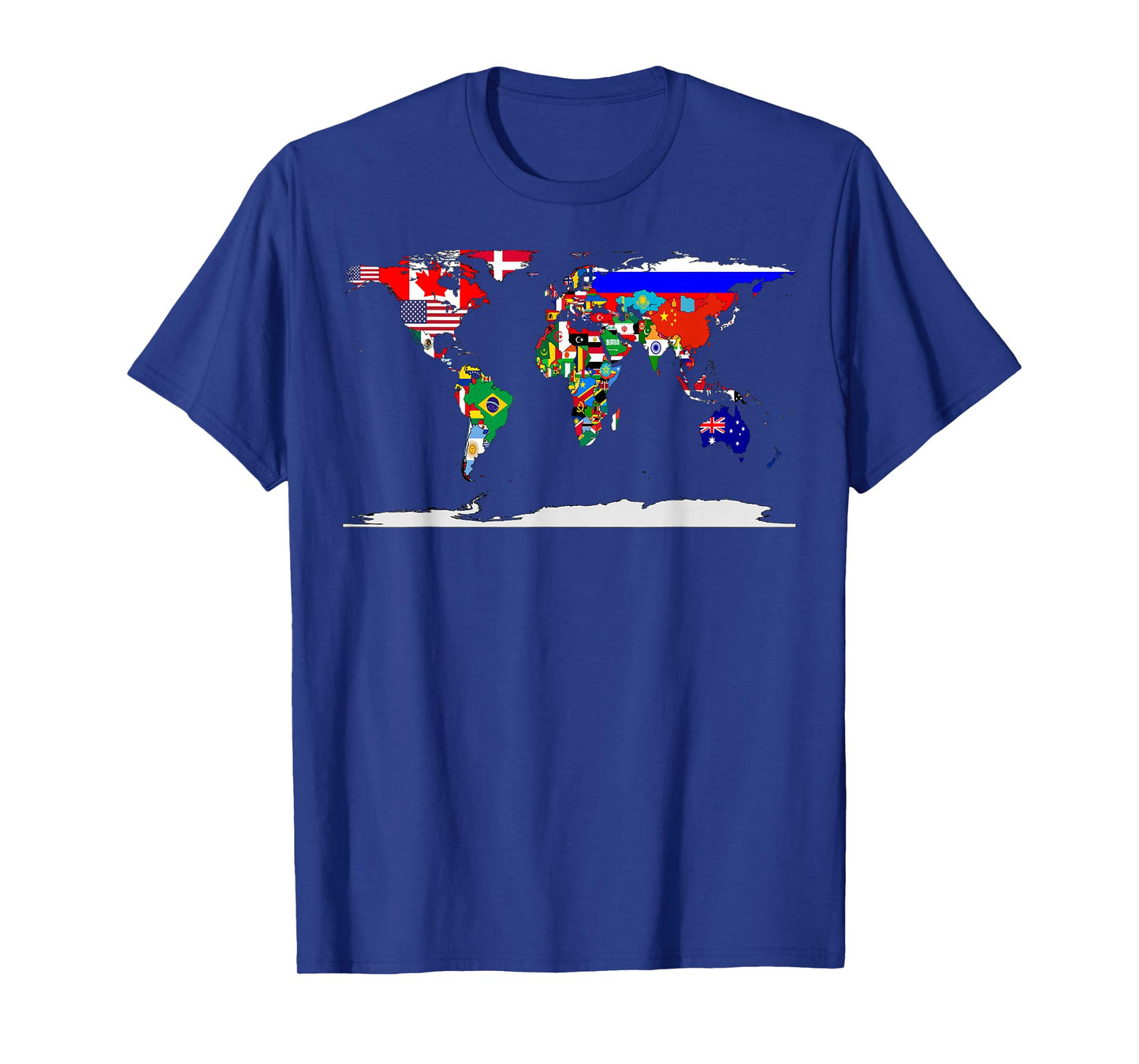 Map of the world and flags of the countries of the world Tee T-Shirt