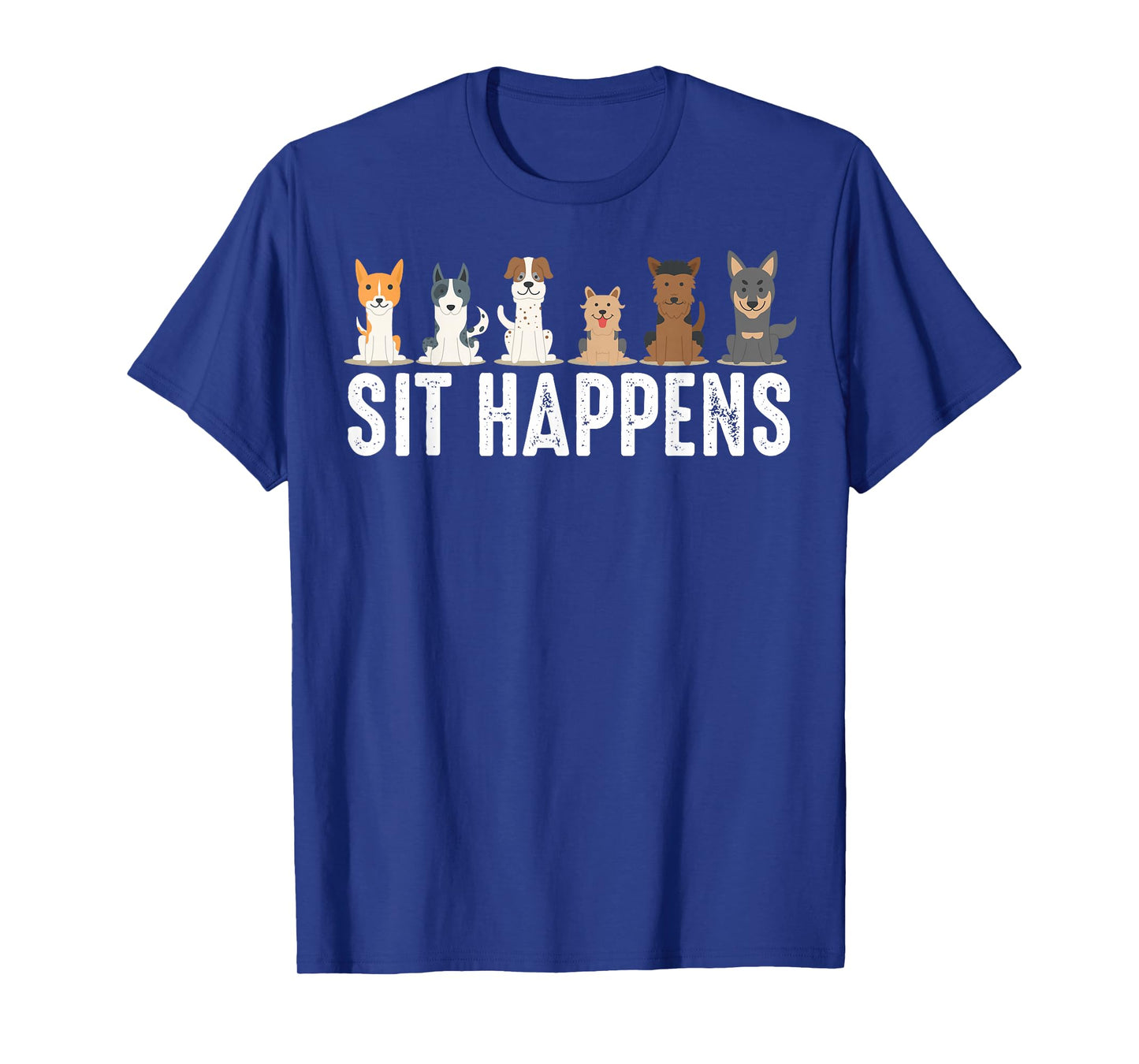 Cute Animal Whisperer Puppies Humor Quote Designs | Funny Sit Happens | Cool Sitting Dogs Unisex-Adults, Kids T-Shirt - Black, Short Sleeve, Classic Fit, Crew Neck, Pull On