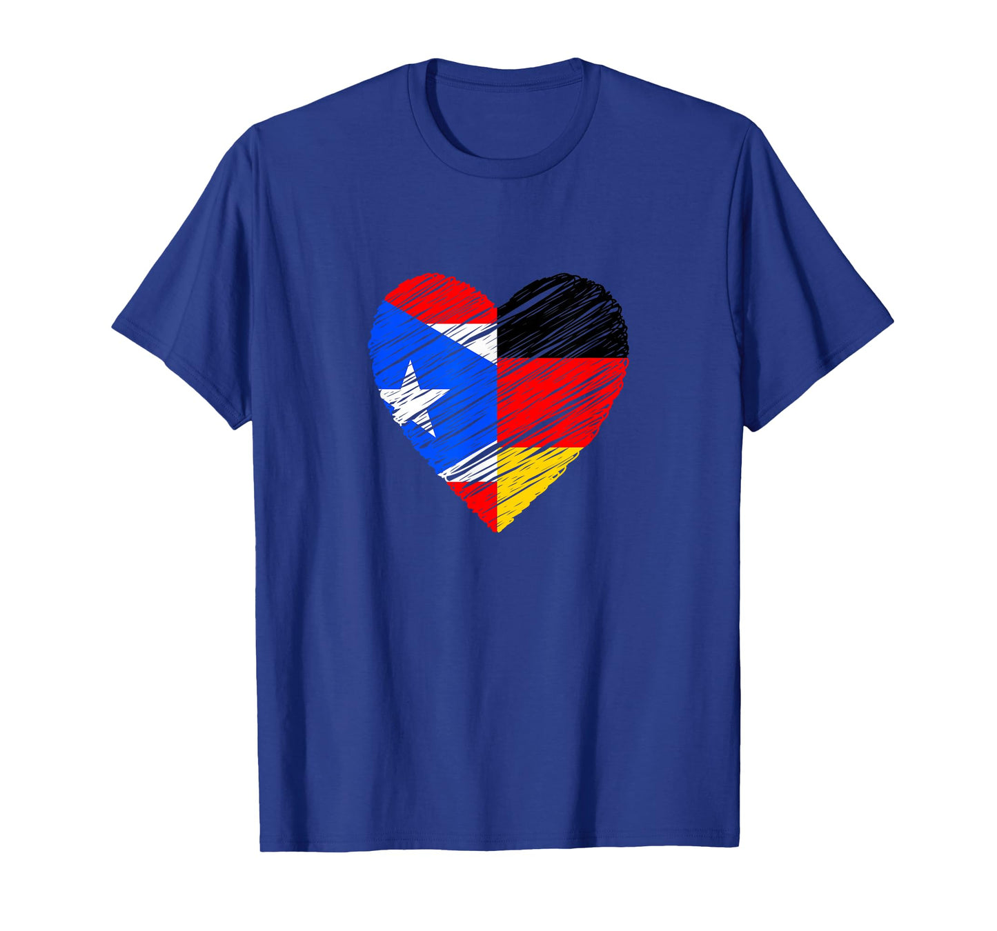 Puerto Rico Germany Vintage Heart German Flag Puerto Rican T-Shirt