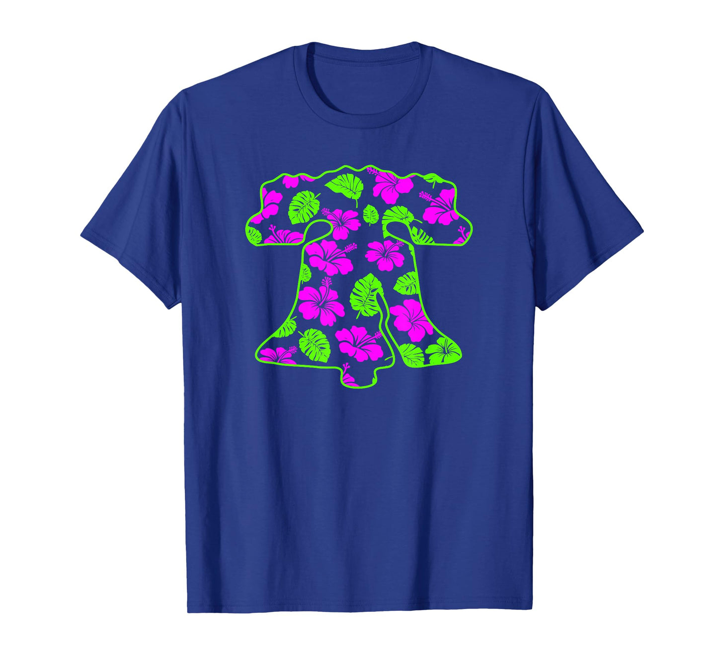 Tropical Green Pink Liberty Bell Philadelphia PA Hawaiian T-Shirt