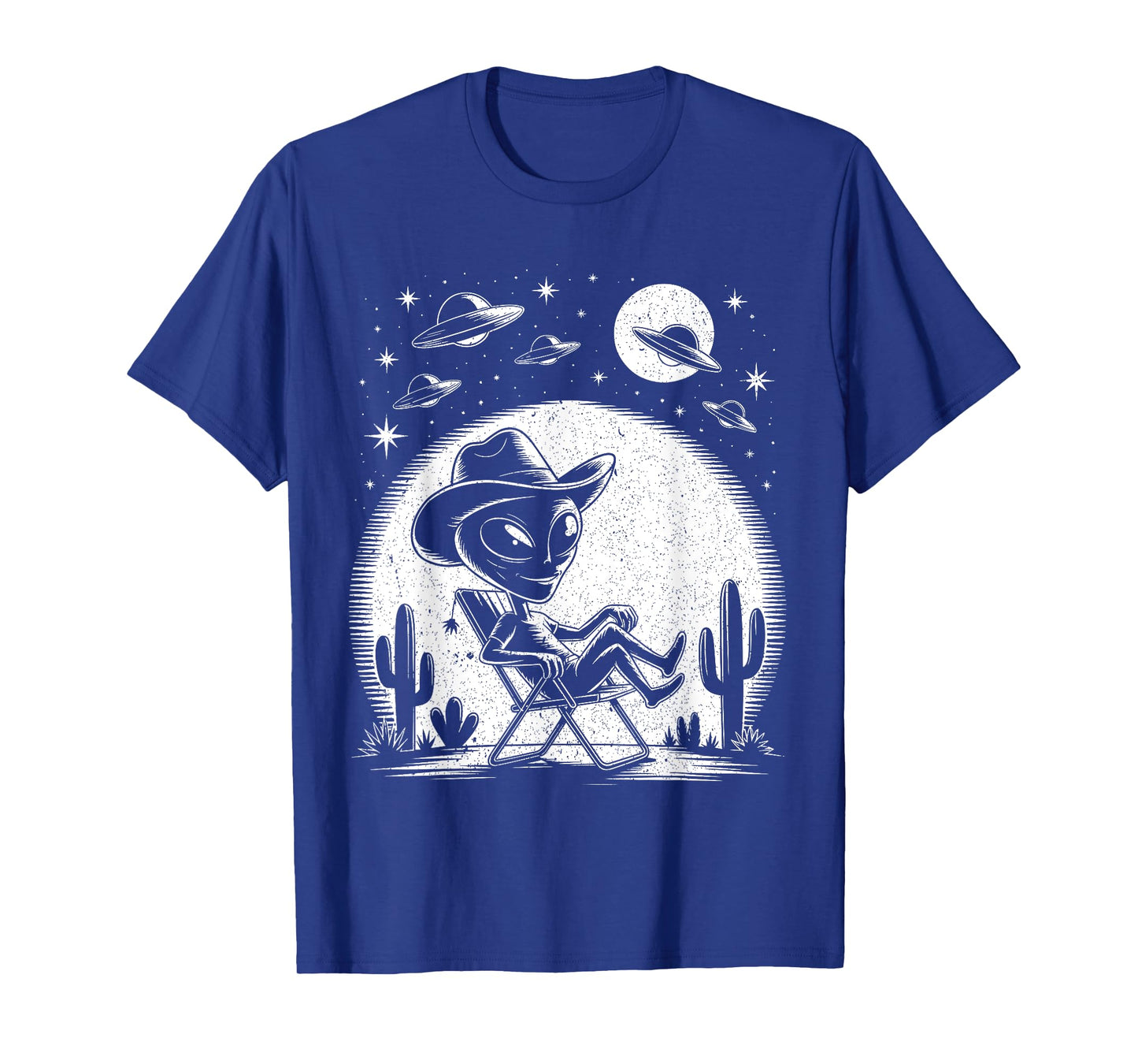 Alien Cowboy in Desert Funny UFO Halloween Costume T-Shirt