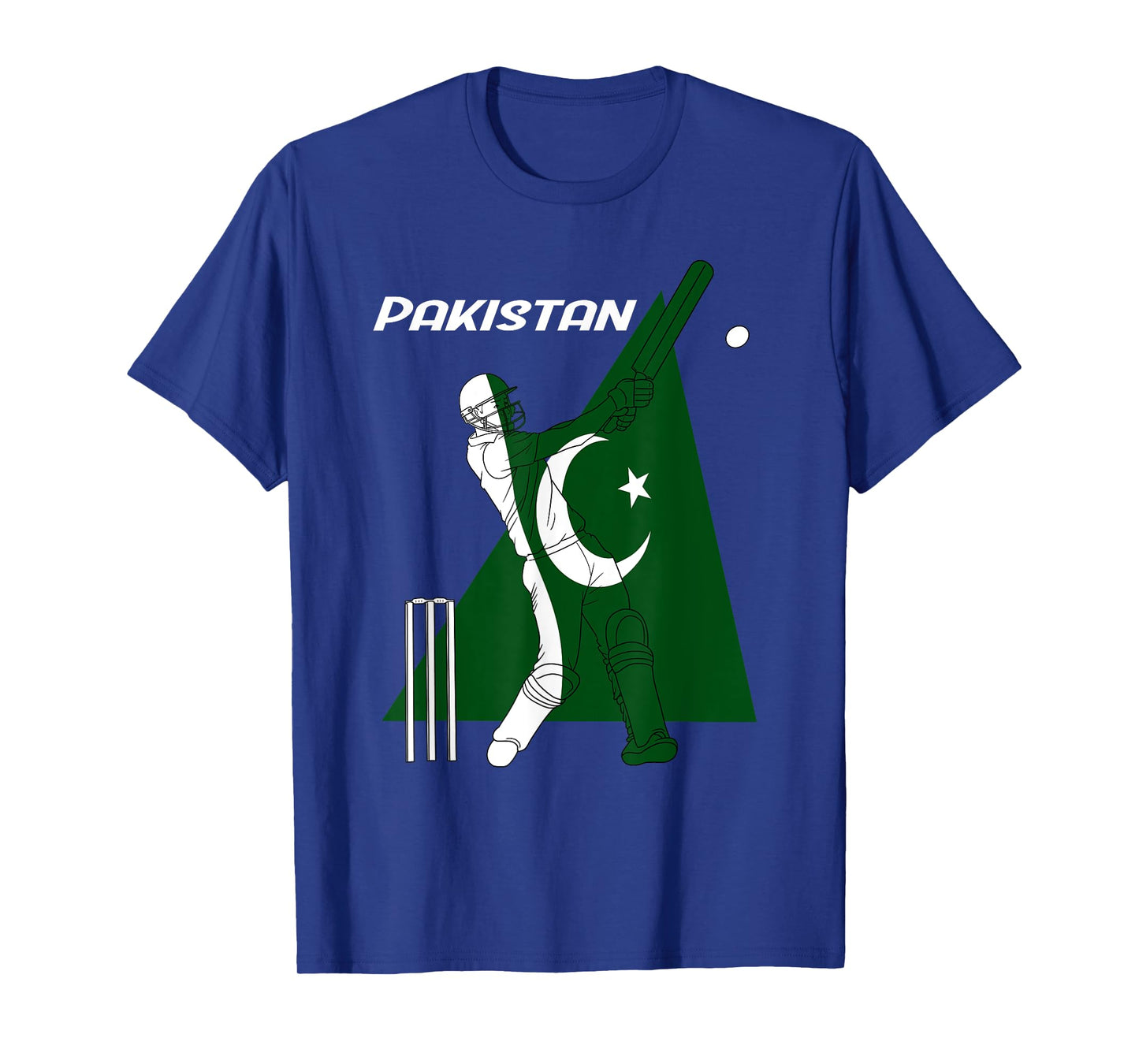 Pakistan Cricket Team Batsman Pakistani Flag T-Shirt