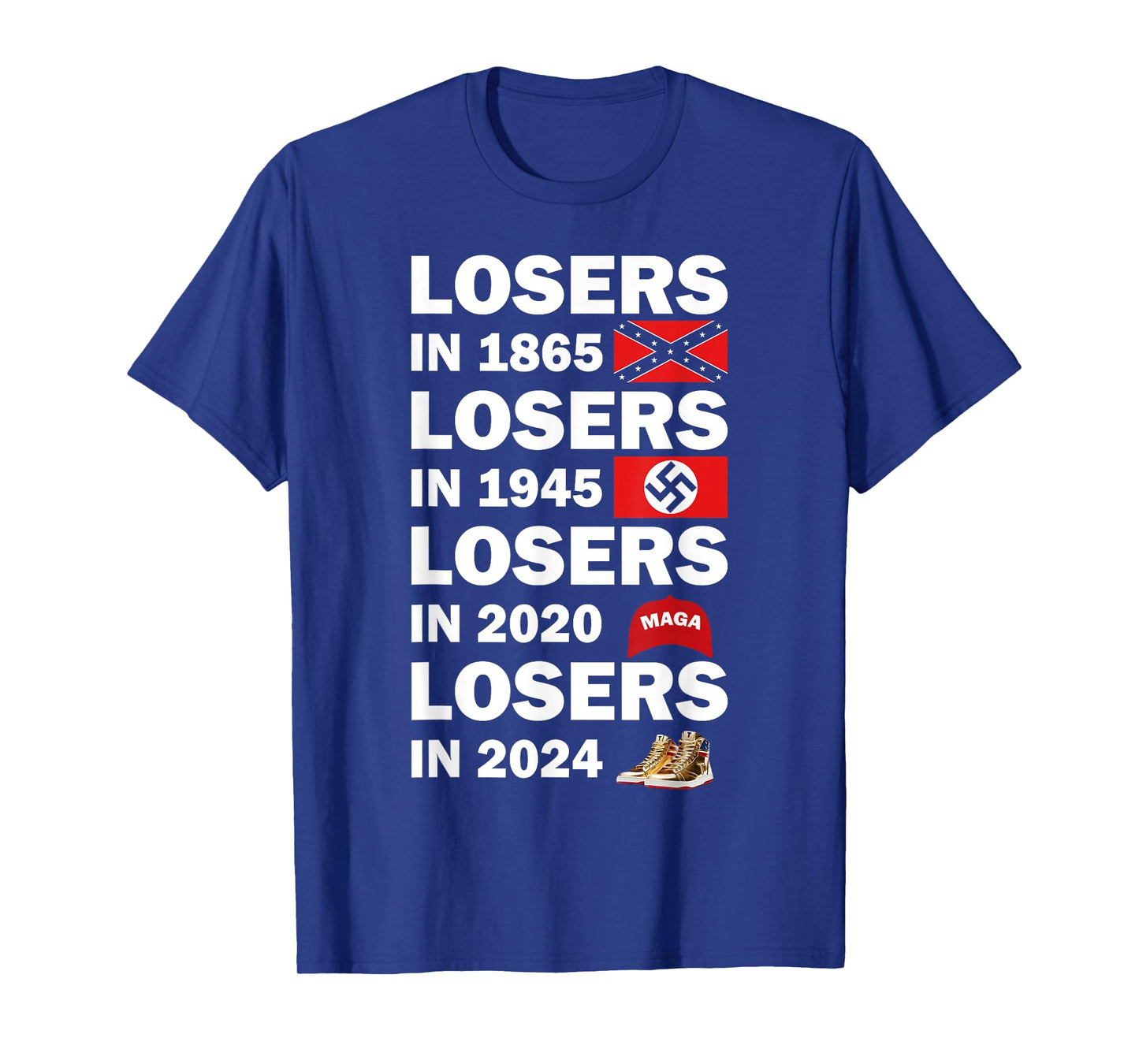 Funny Losers In 2024 Tee Shirt, Small, Black