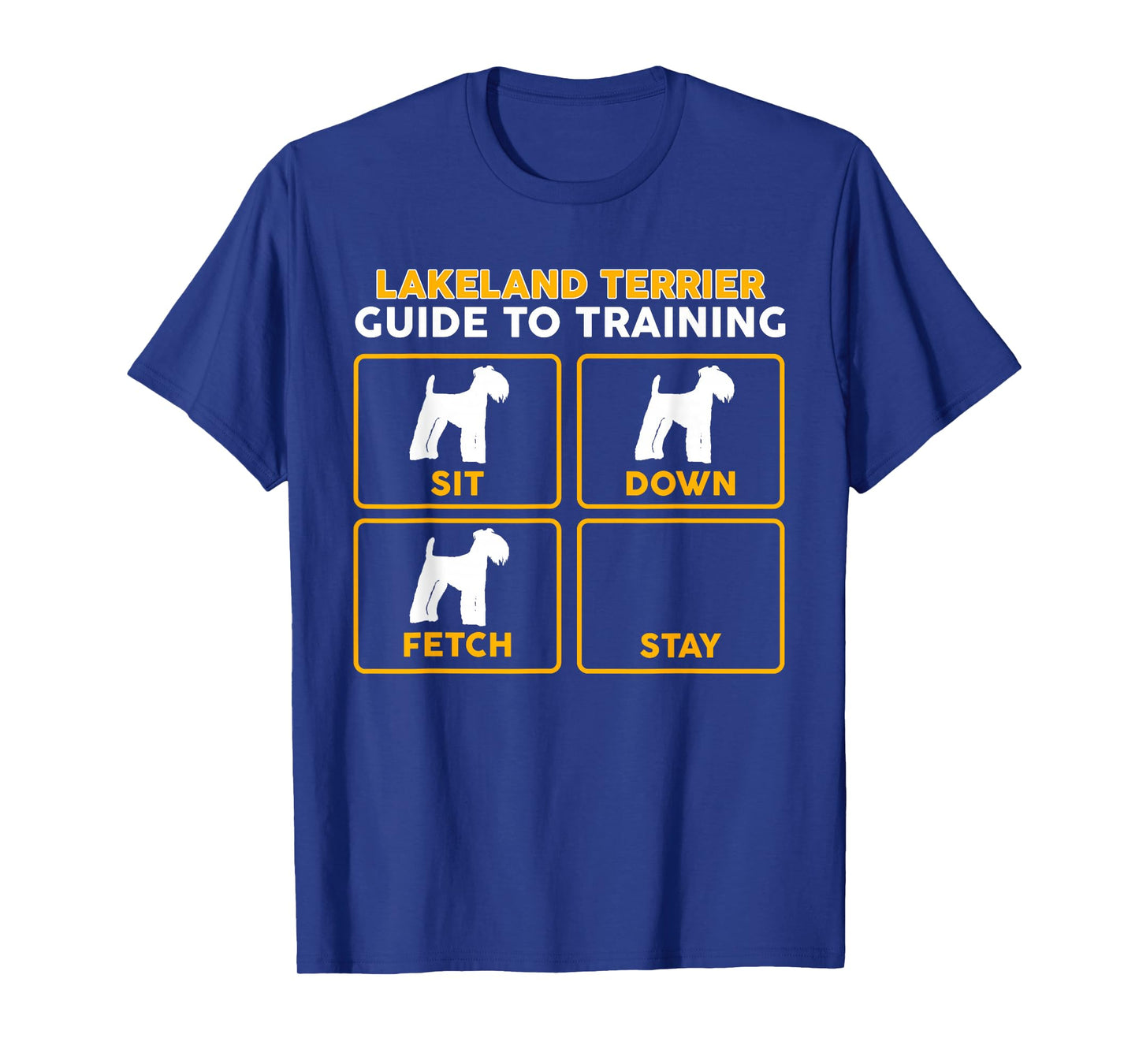 Pupbeats Lakeland Terrier Store Lakeland Terrier Dog Pattern T-Shirt | Funny Guide To Training T-Shirt