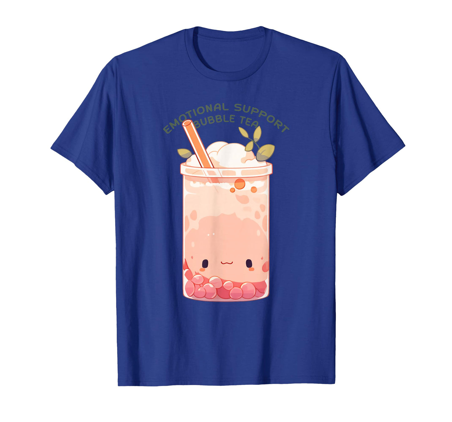 Emotional Support Bubble Tea Cute Kawaii Bubble Tea T-Shirt
