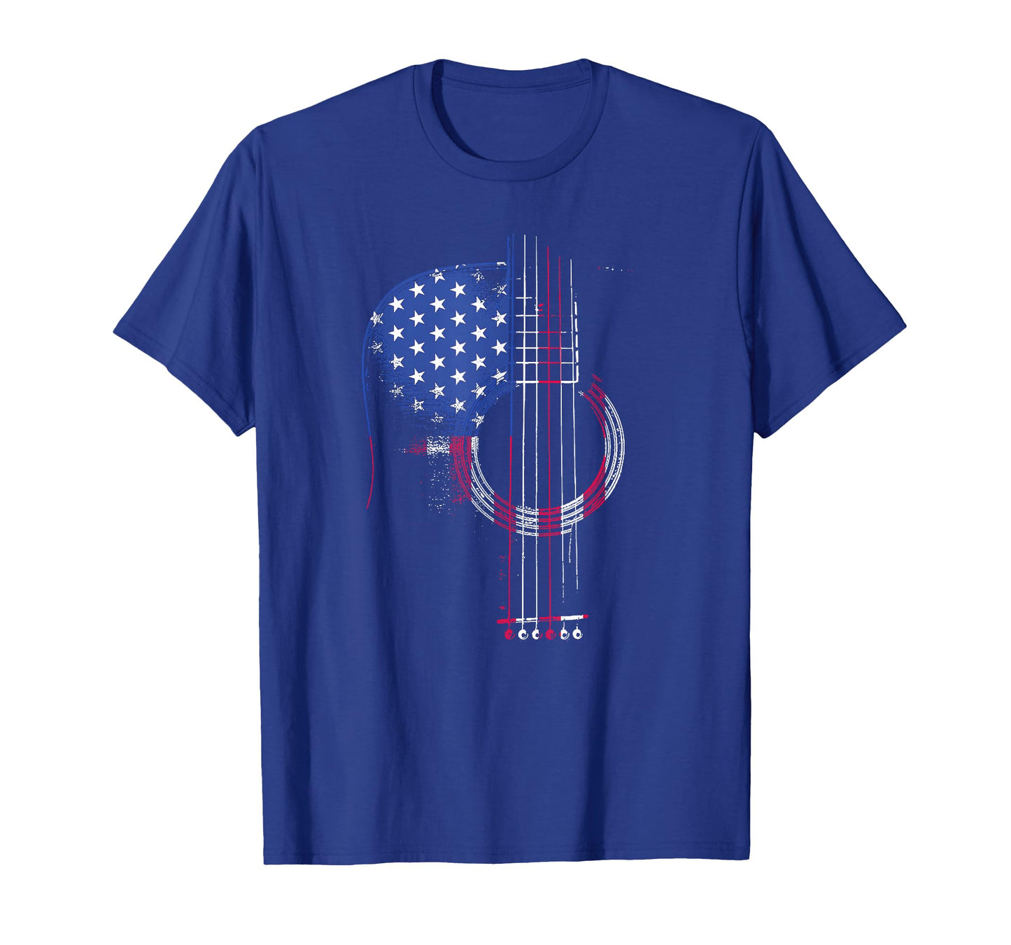 Funny Guitar America Flag Patriotic 4th Of July Women Men T-Shirt