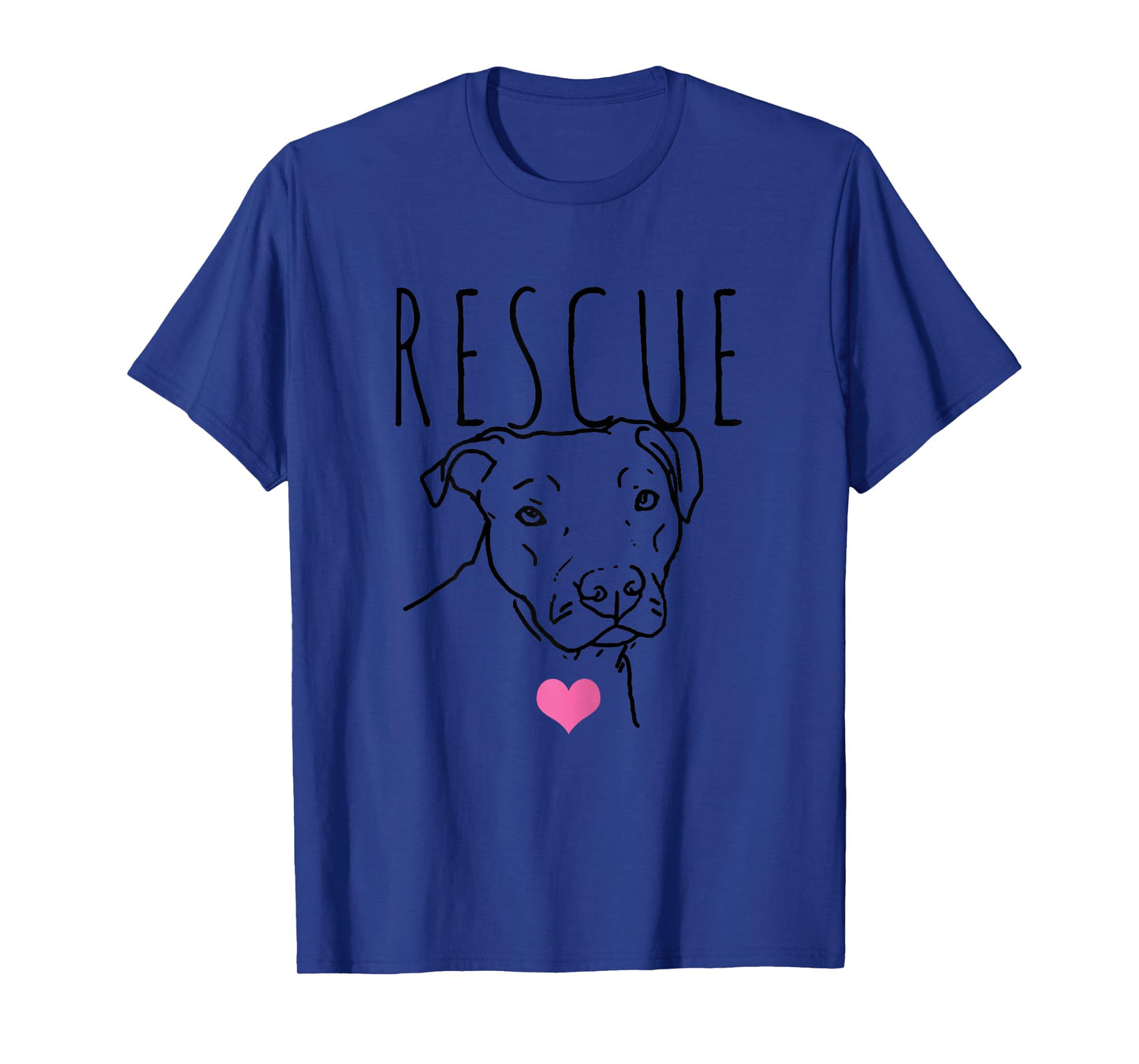 Dog Rescue Pitbull Cute Heart Adopt Pet Animal Dog Lover T-Shirt