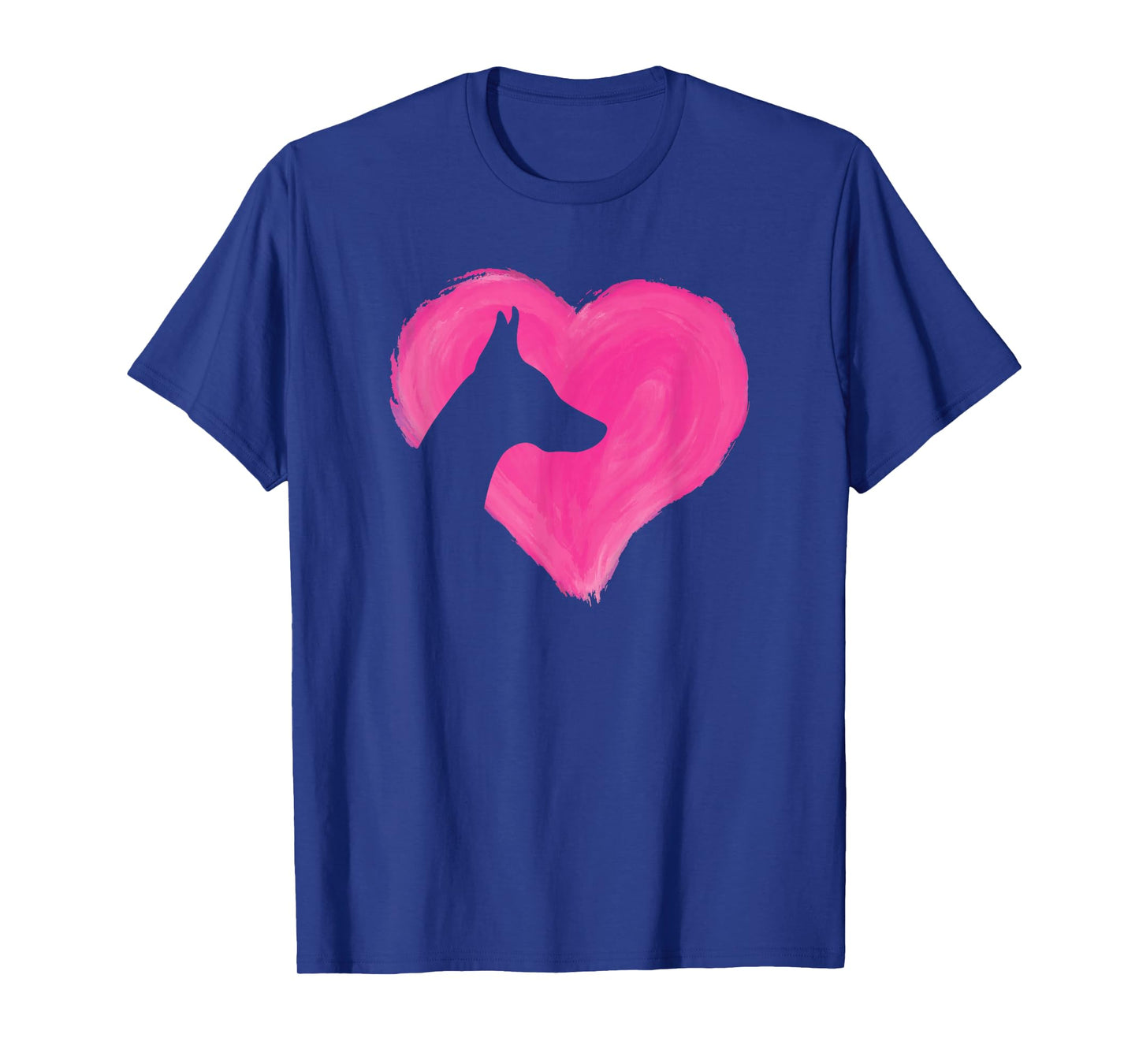 Doberman Heart Silhouette Dobermann Family Breed Dog T-Shirt