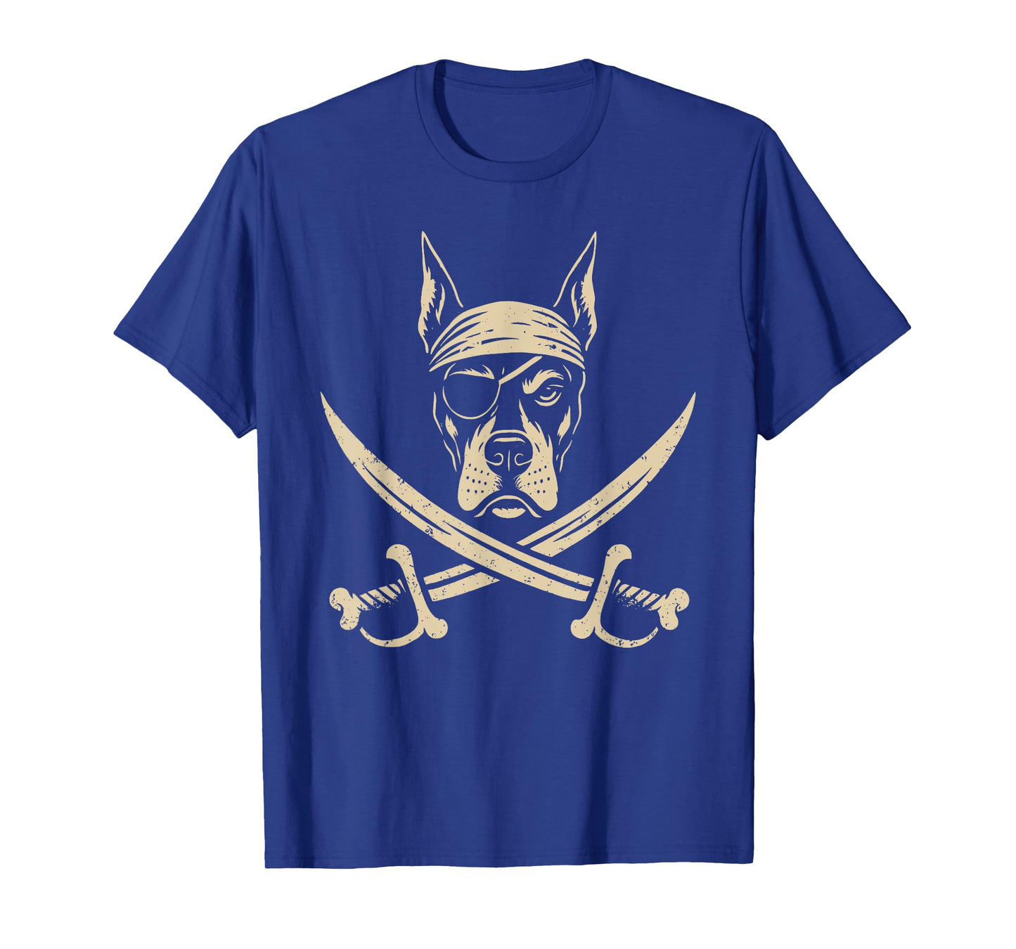 Vintage Pirate Doberman Crossbones Dobie Dog Lover T-Shirt