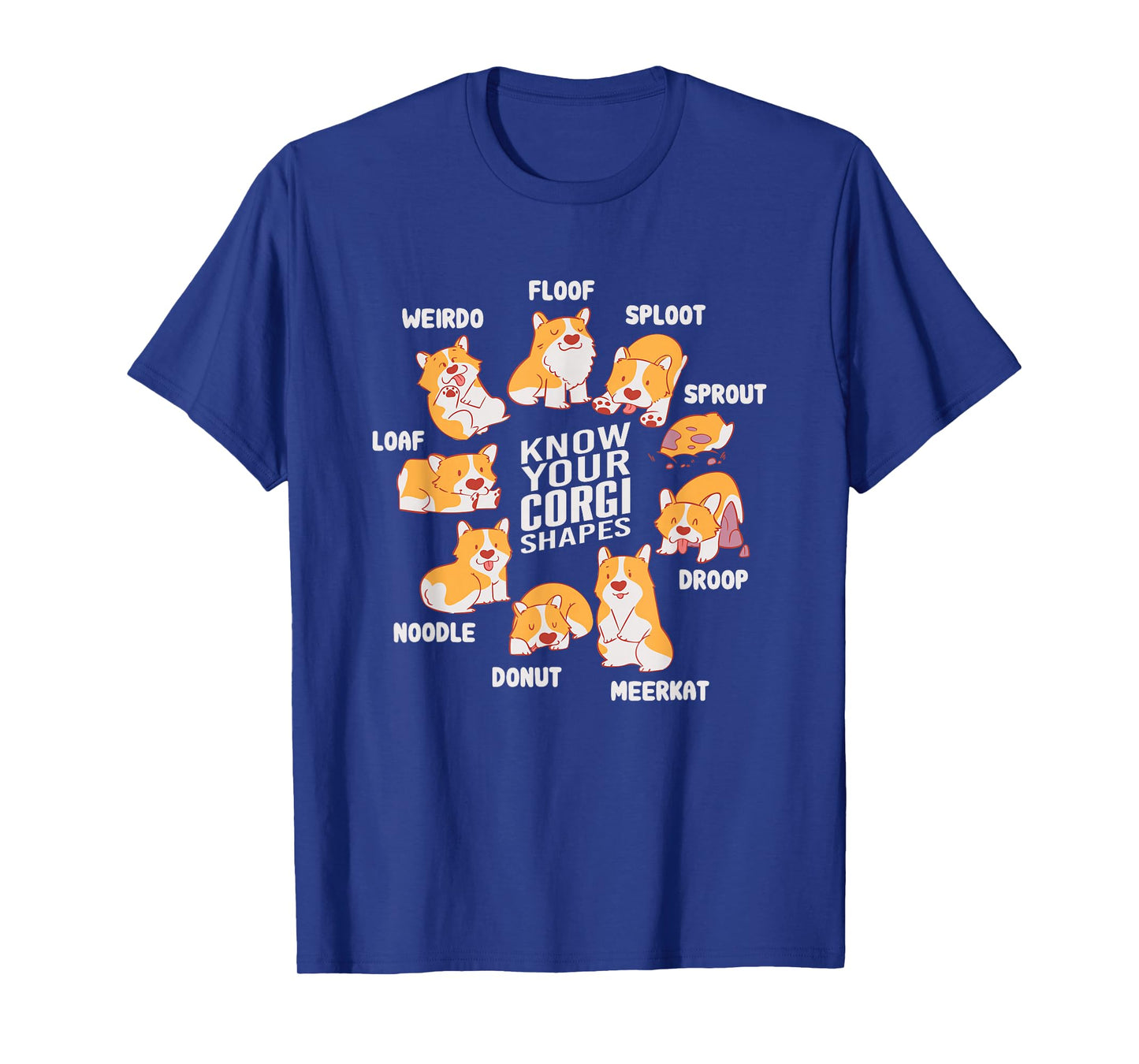Funny Know Your Corgi Shapes Cute Welsh Dog Lover T-Shirt