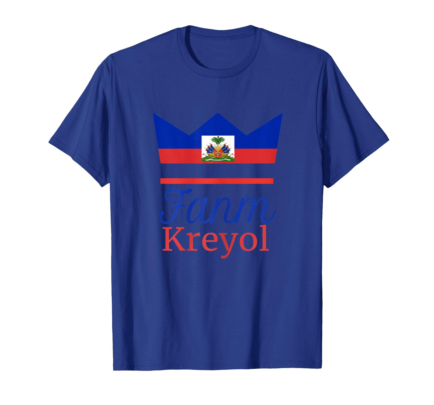 Fanm Kreyol Haitian Pride Haiti Crown Gift Ayiti Flag T-Shirt