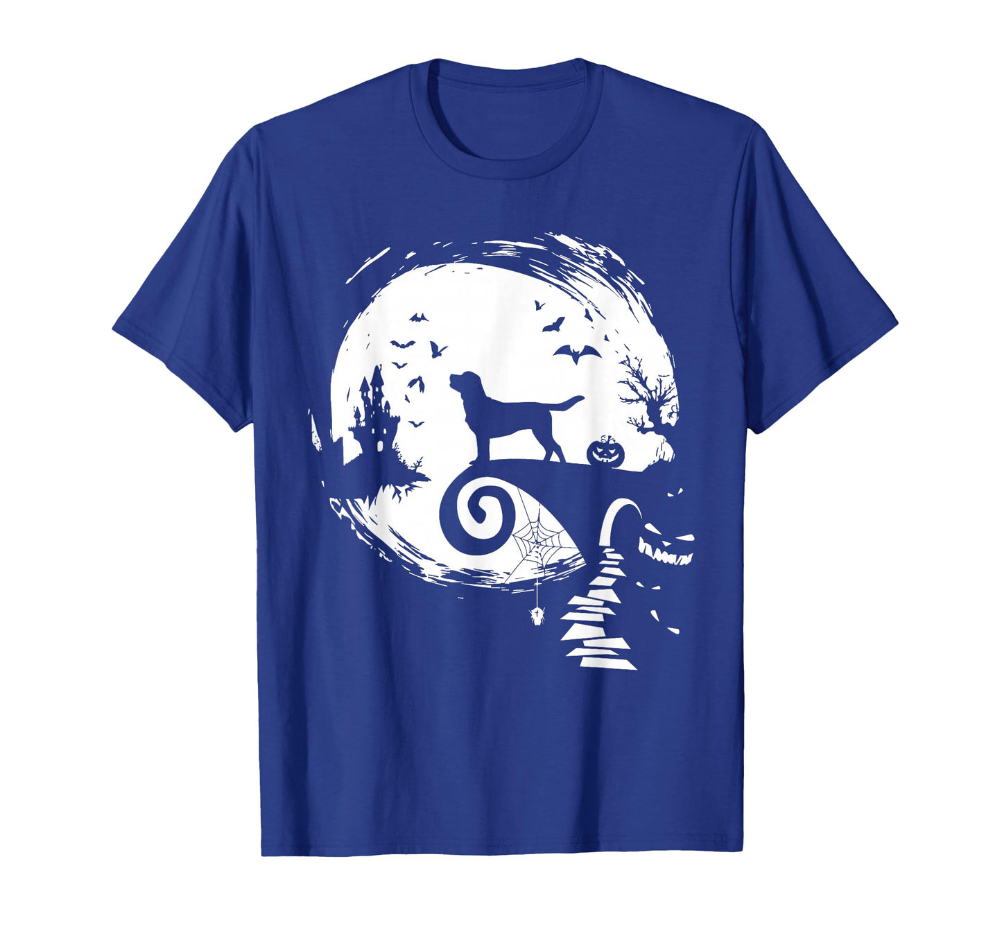Labrador Retriever And Moon Halloween Costume Dog Lover T-Shirt