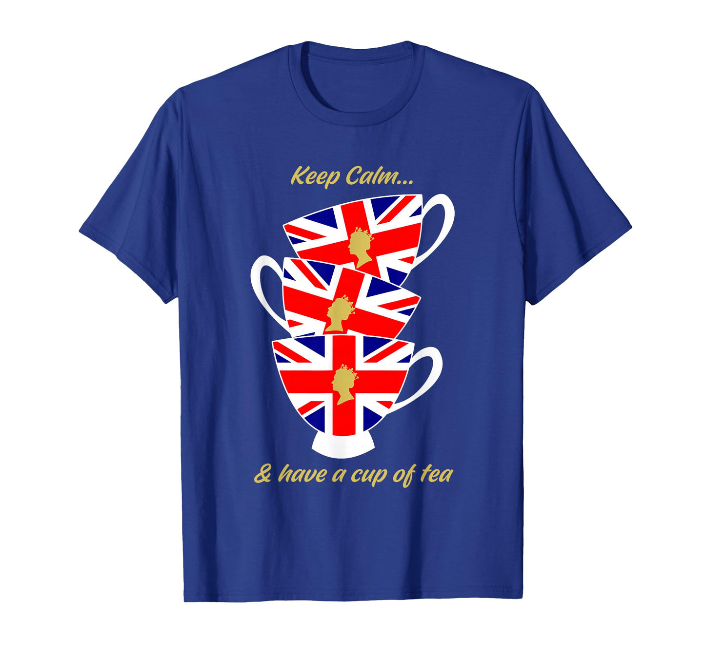Funny British Flag Keep Calm and Have a Cup of Tea T-Shirt