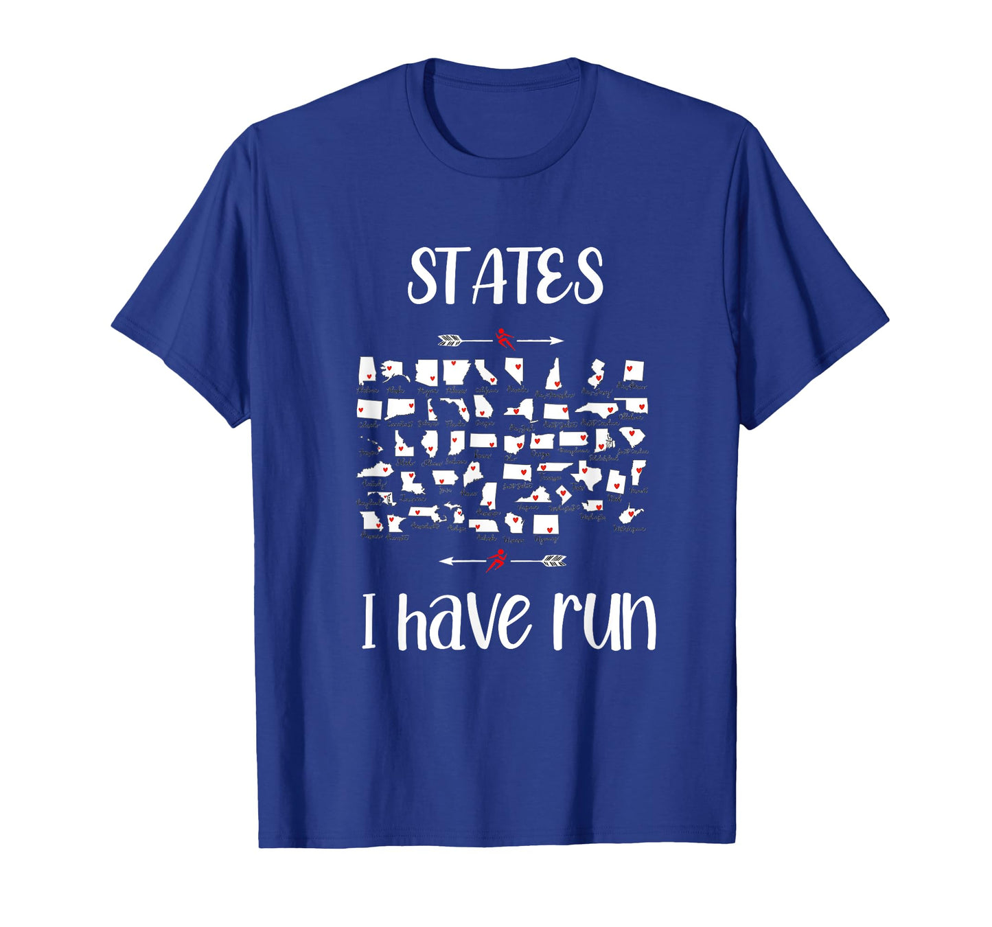 States 50 I Have Run Club Halffanatics Running Enthusiasts T-Shirt