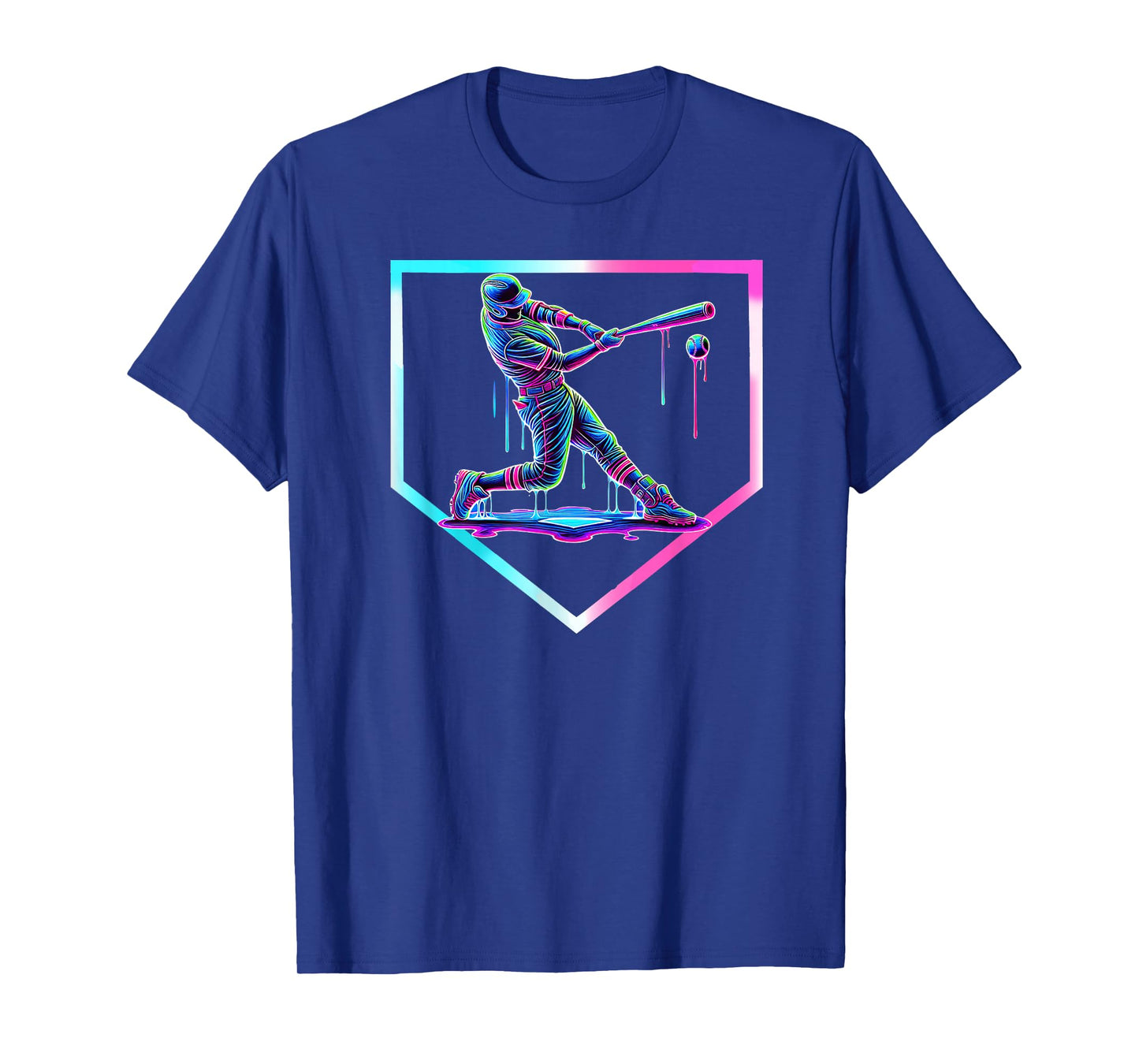 Baseball Drip Ice Cream Baseball Home Plate Boys Baseball T-Shirt
