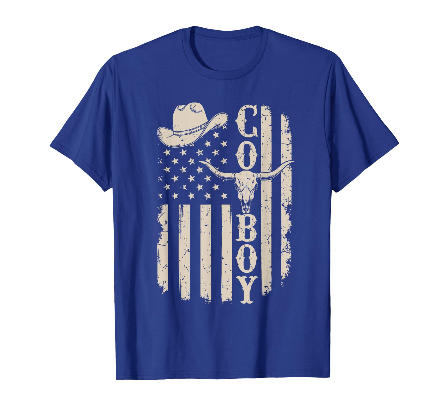 Cowboy US Flag - Country Western Cowpoke Rancher T-Shirt