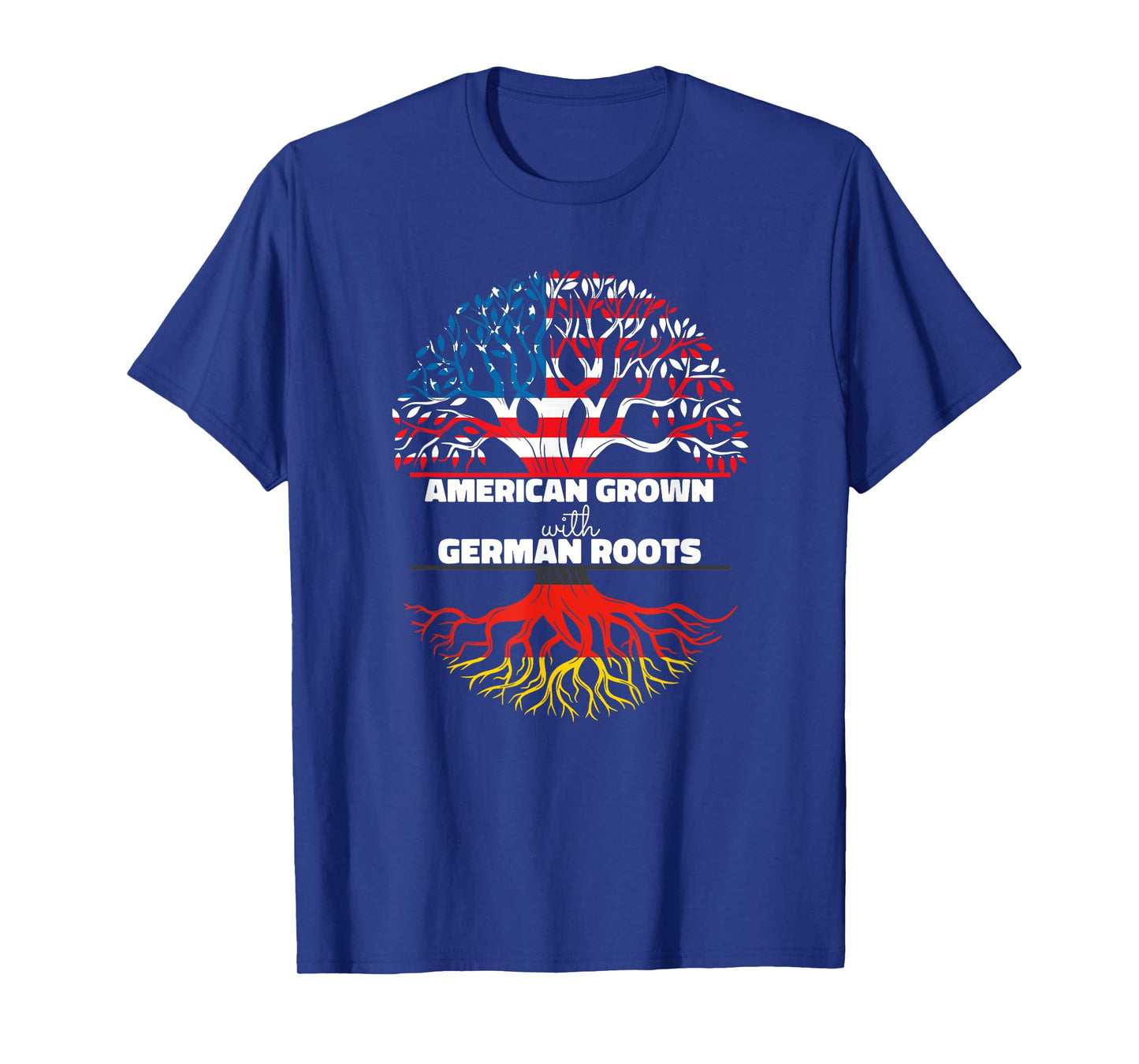 American Grown With German Roots Half Usa Germany Flag Dutch T-Shirt