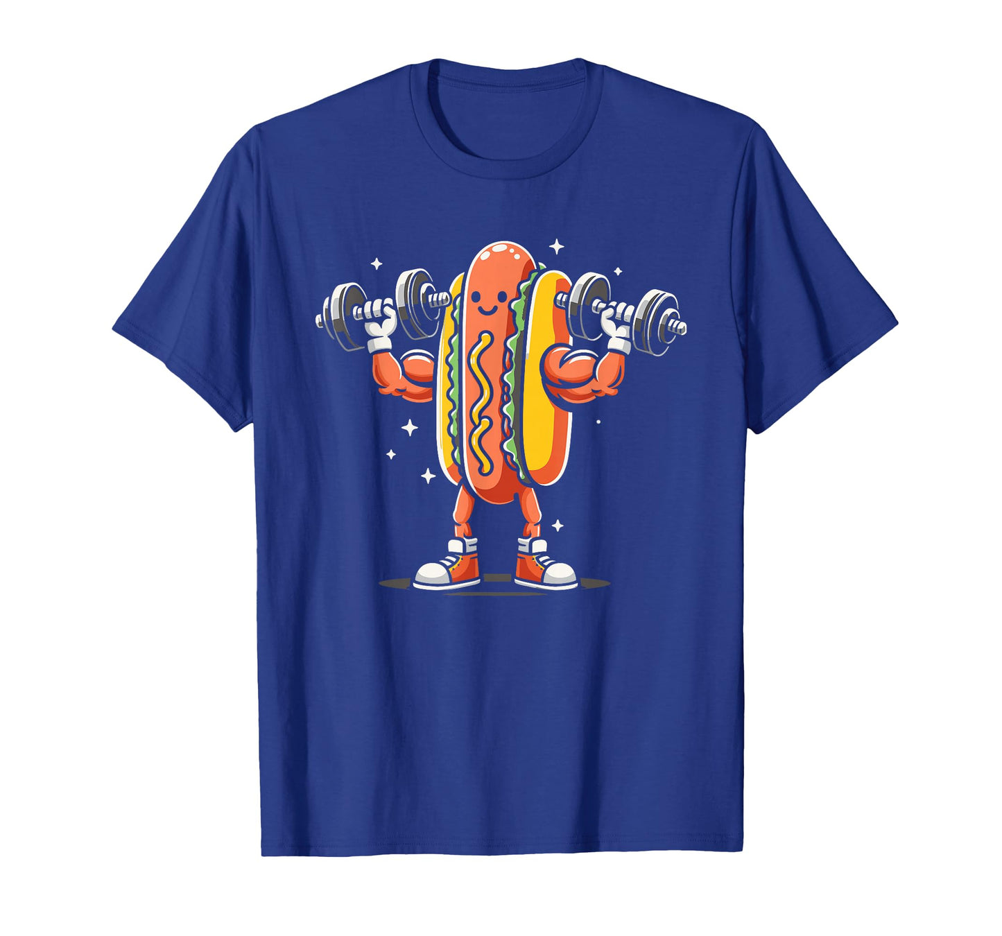 Hotdog Lifting Weights Funny Bodybuilding Weightlifting T-Shirt
