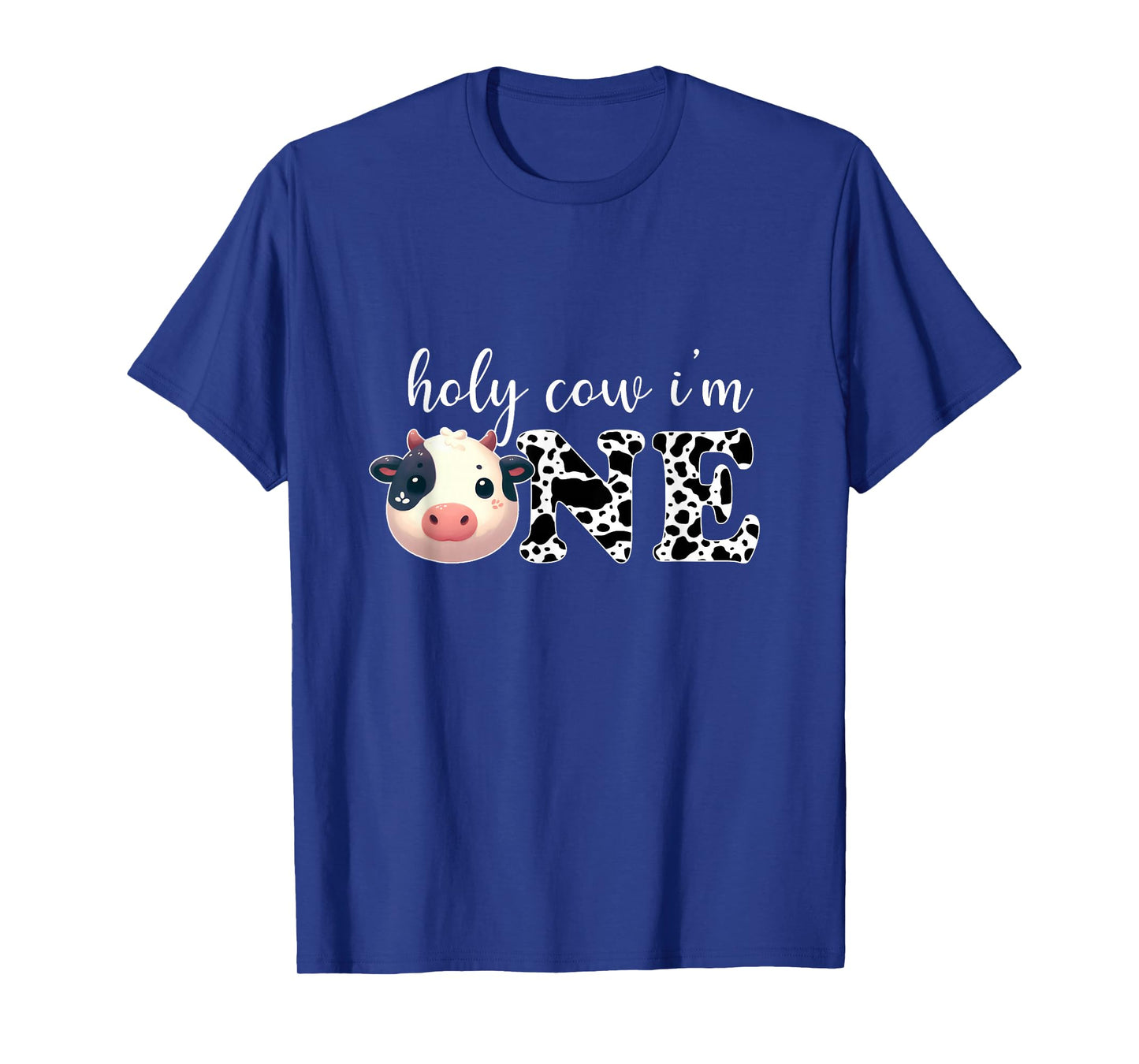 Holy Cow I'm One Cute Dairy Cow Farm Animal 1st Birthday T-Shirt