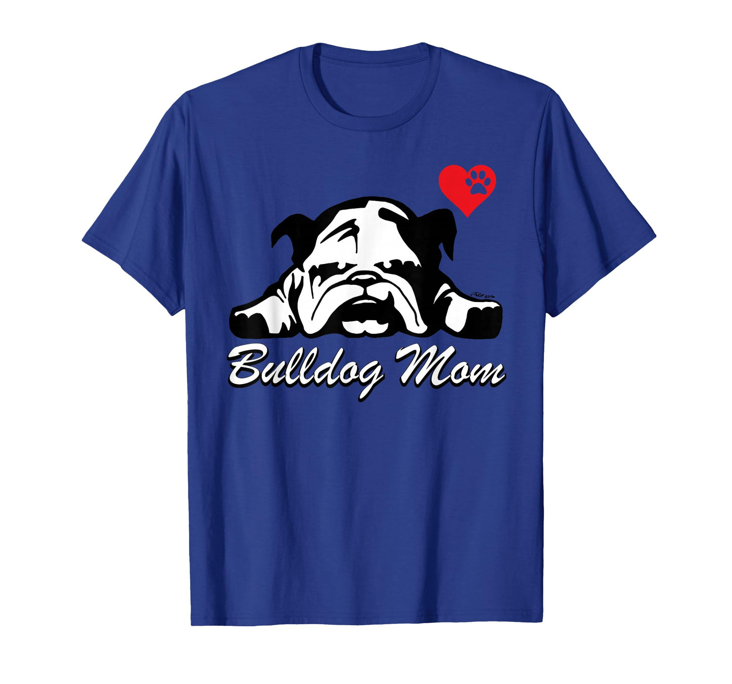 Womens I LOVE MY BULLDOG MOM Design English Bulldog Mom Gift T-Shirt