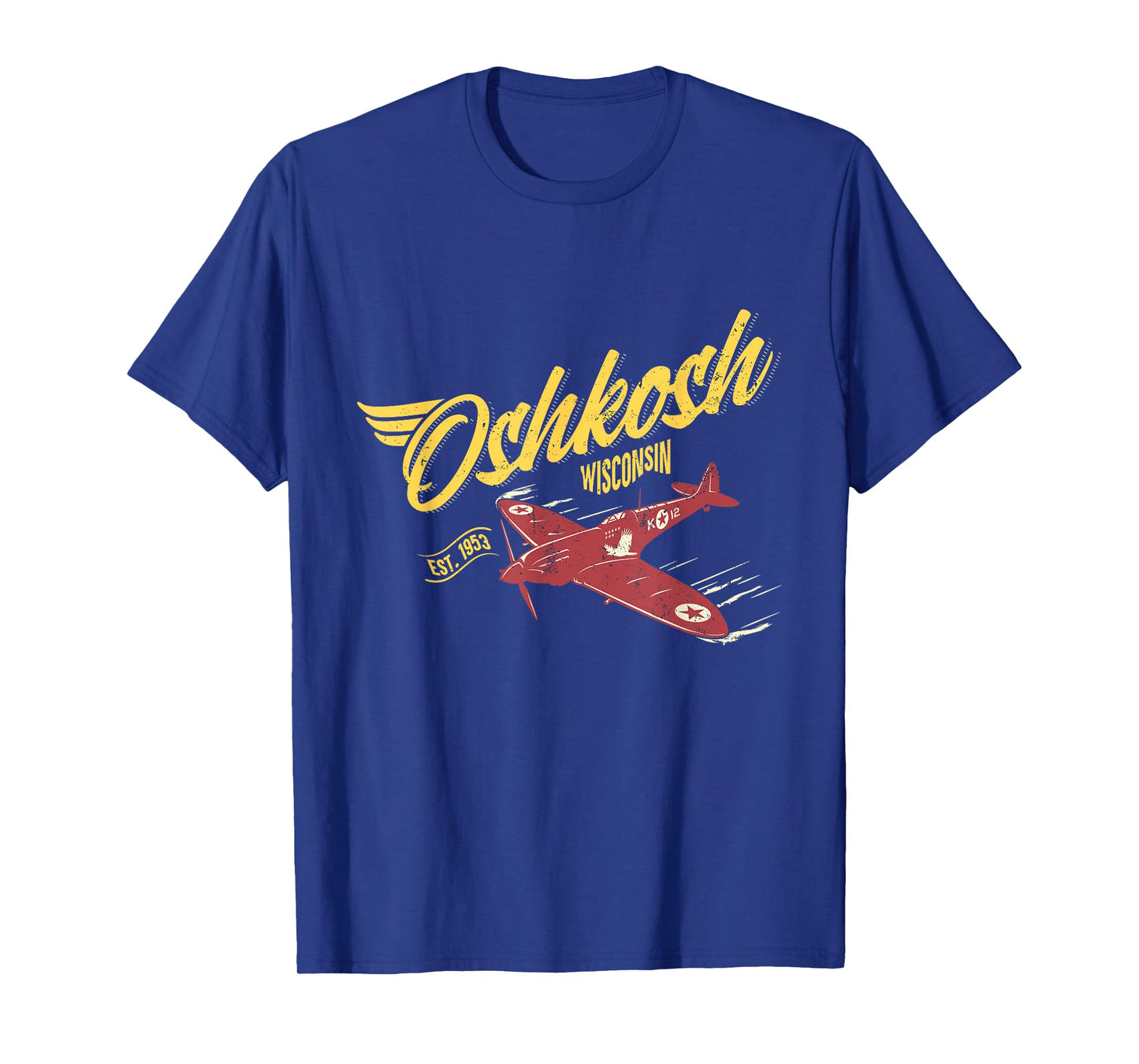 Vintage Airplane Oshkosh Wisconsin Aviation Souvenir T-Shirt