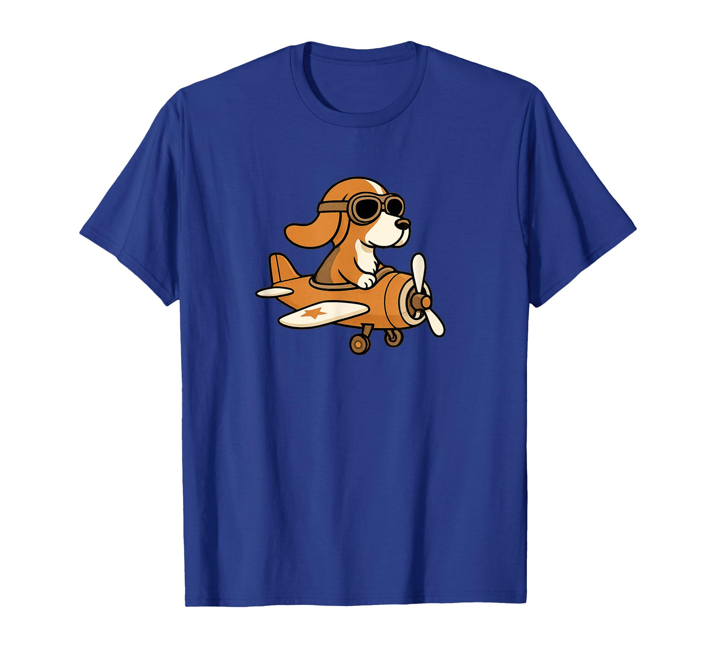 Beagle Flying a Plane Pilot Airplane - Funny Dog Mom Dad T-Shirt