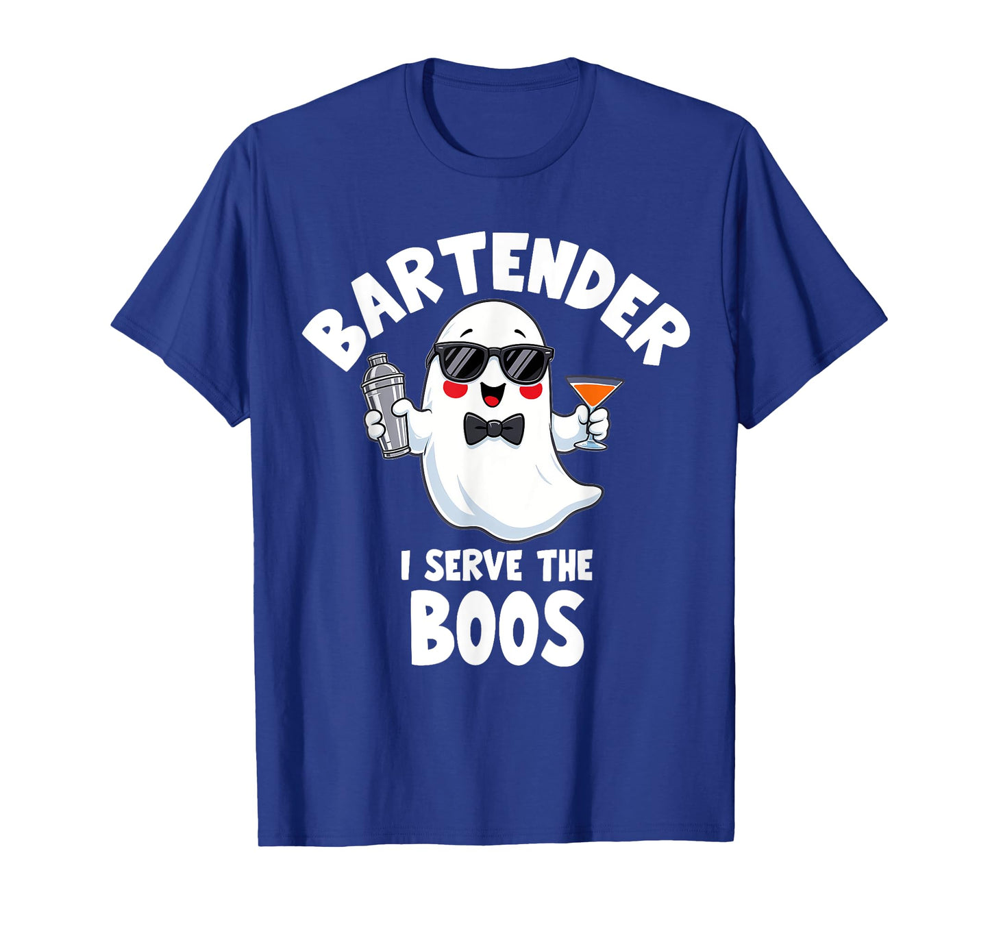 Bartender Halloween Costume I Serve The Boos Men Women T-Shirt