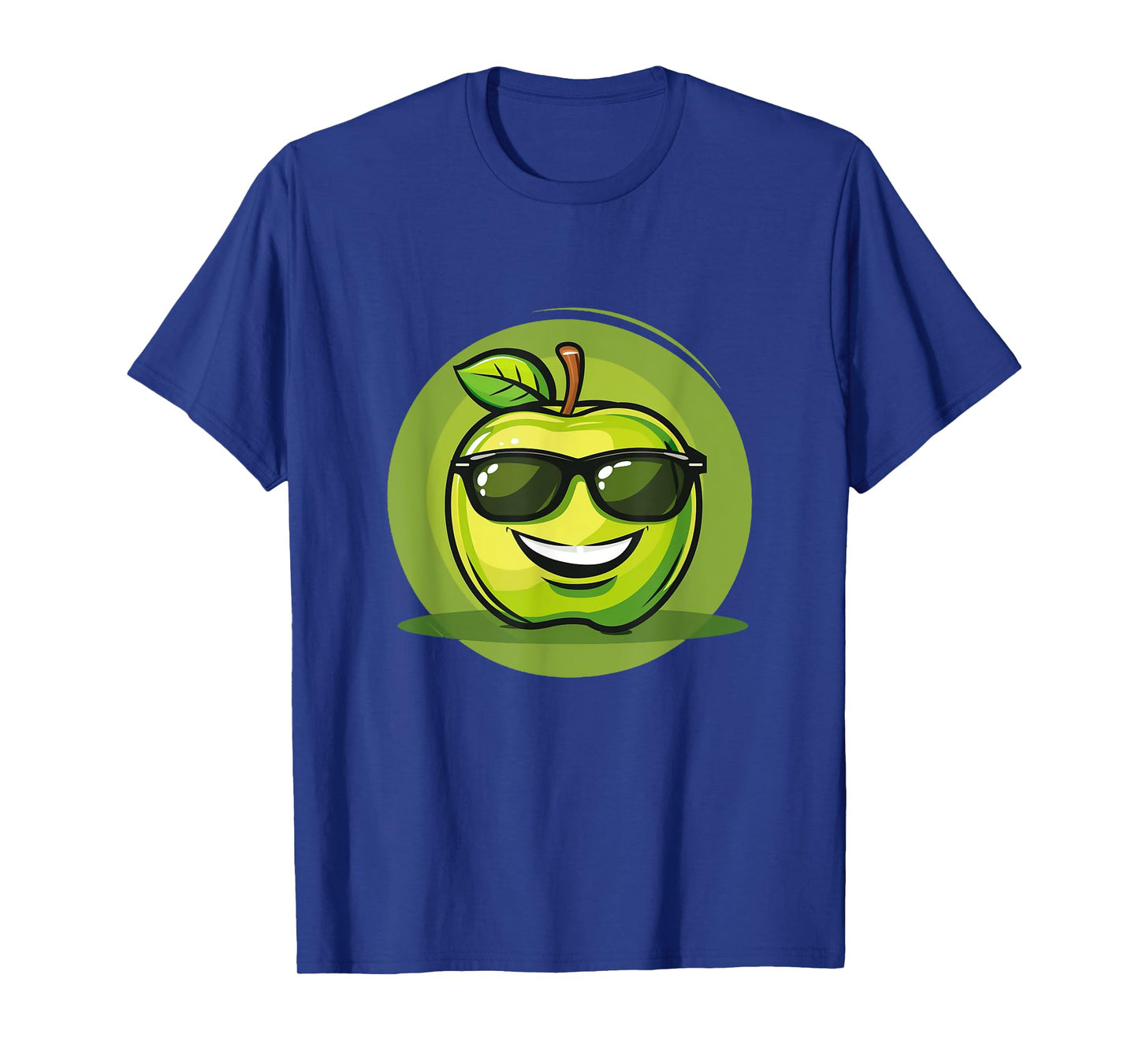 Green Apple with big Smile and Cool Sunglasses Costume T-Shirt