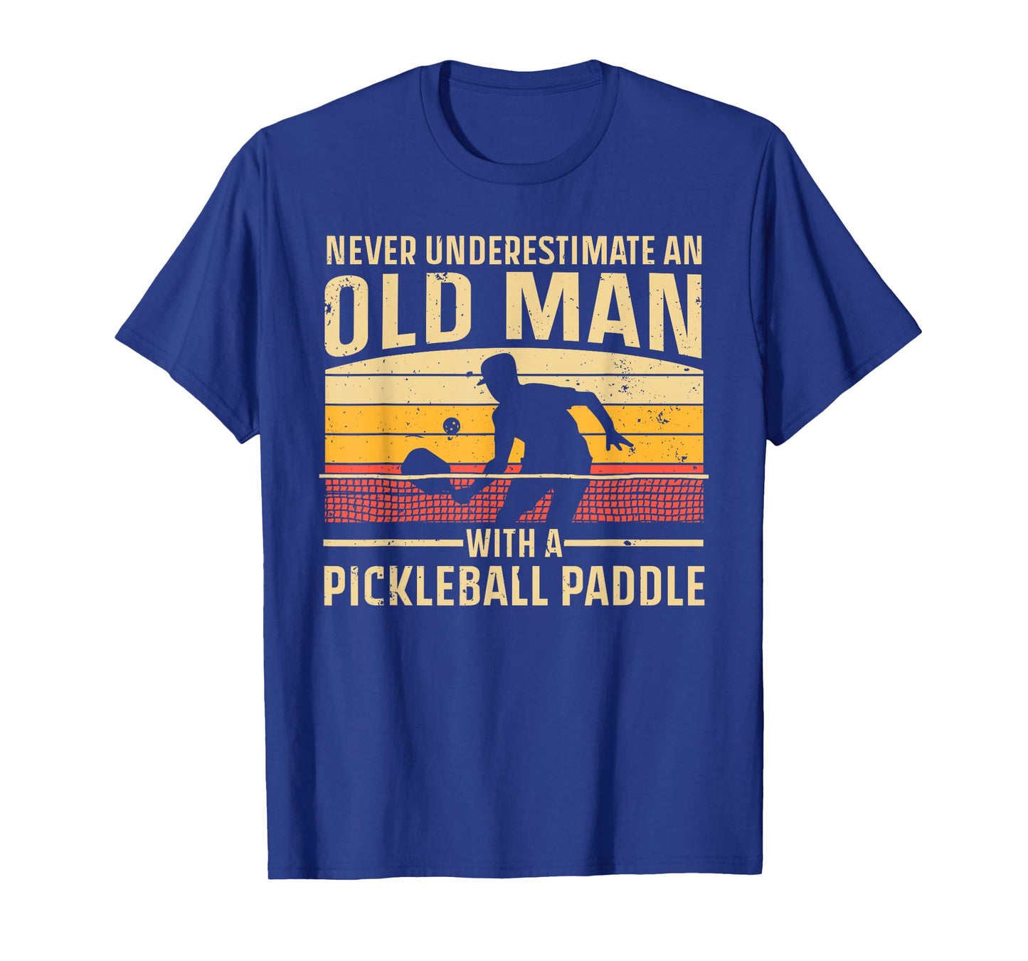 Cool Pickleball Art for Men Grandpa Paddle Pickleball Player T-Shirt