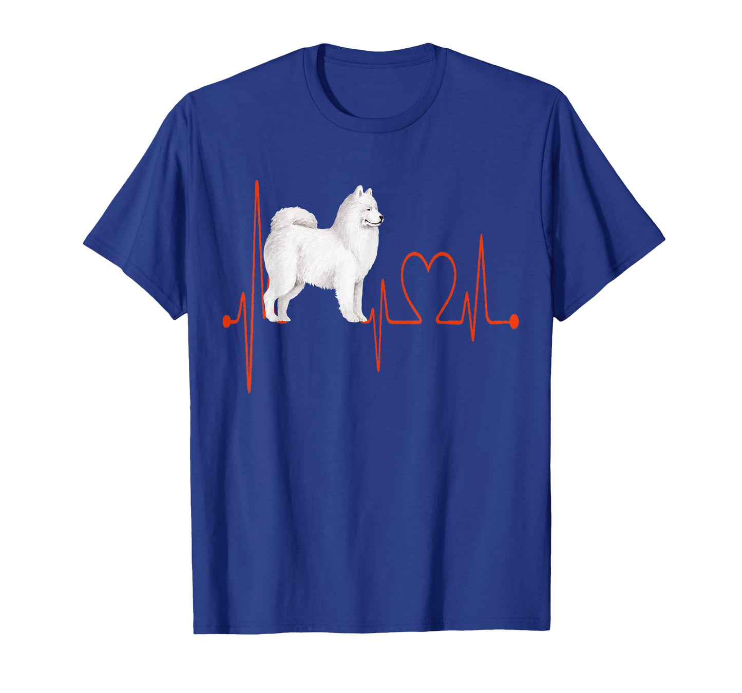 Samoyed Russian Dog Heartbeat EKG My Dogs Are My Cardio T-Shirt