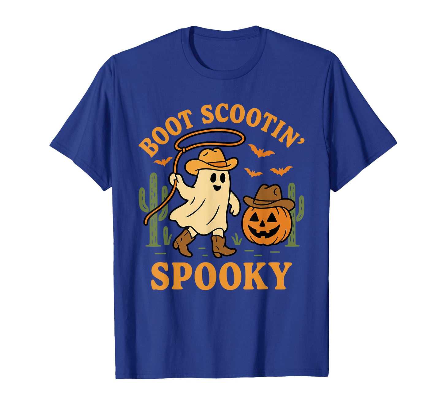 Boot Scootin' Spooky Retro Cowgirl Ghost Halloween T-Shirt