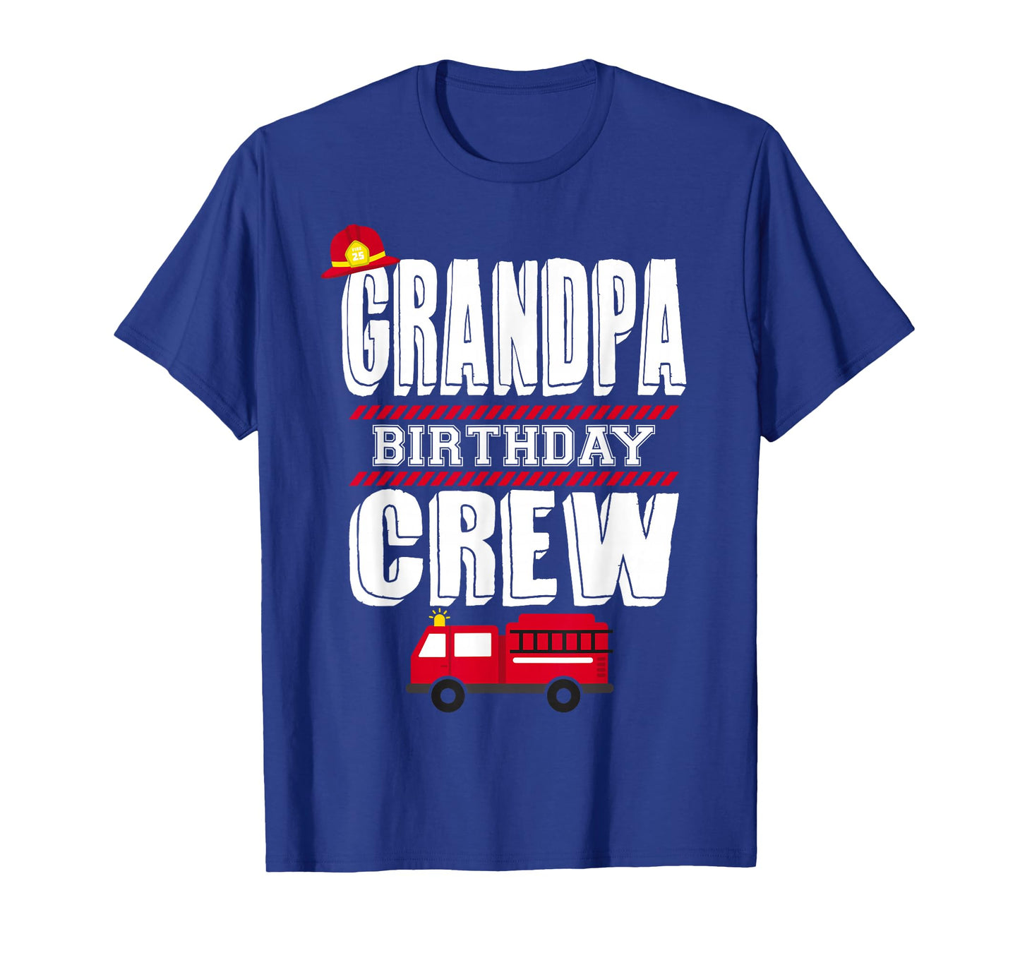 Grandpa Birthday Crew Fire Truck Fireman Party T-Shirt T-Shirt
