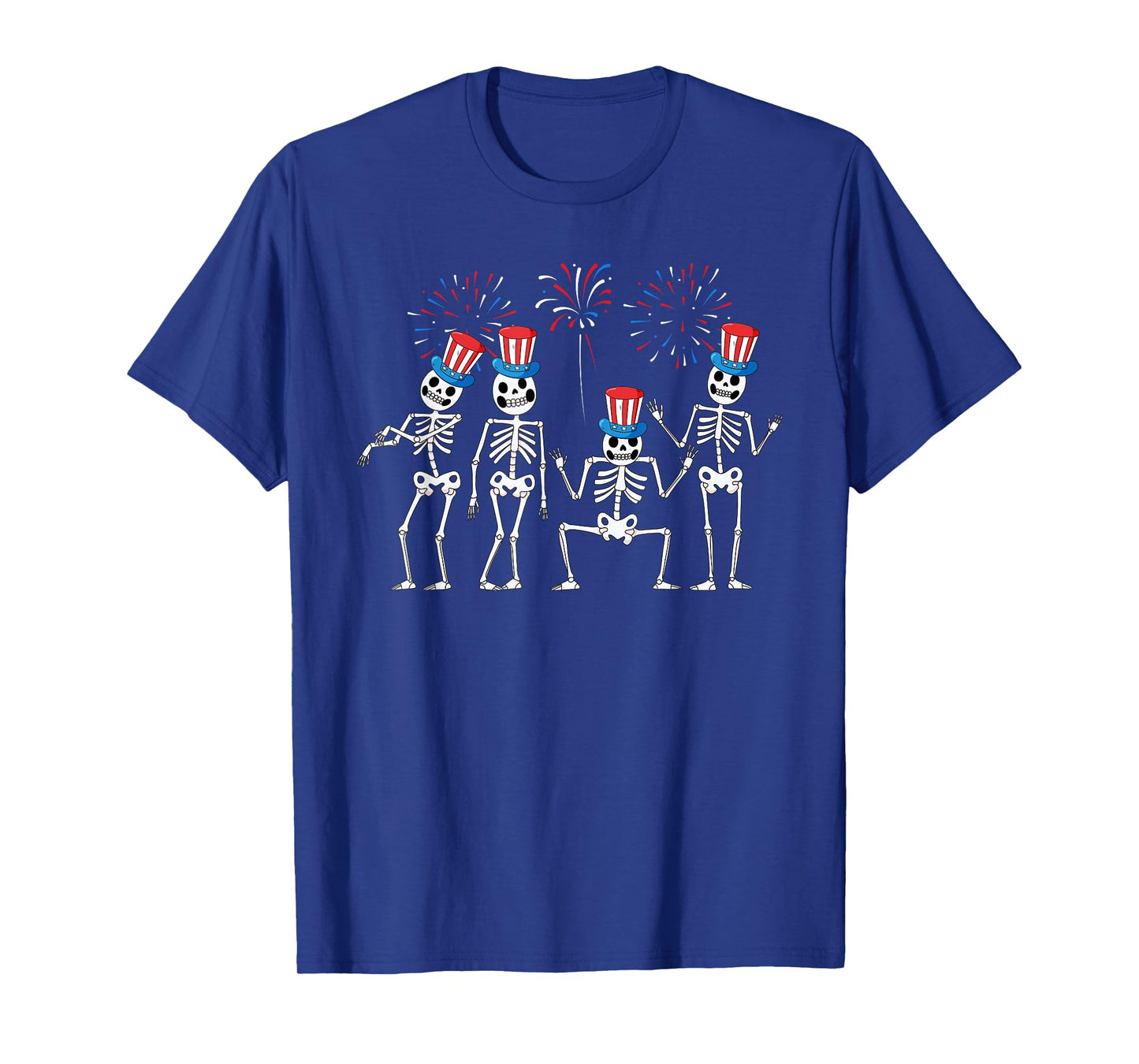 Skeletons 4th Of July Funny American Skull Patriotic T-Shirt