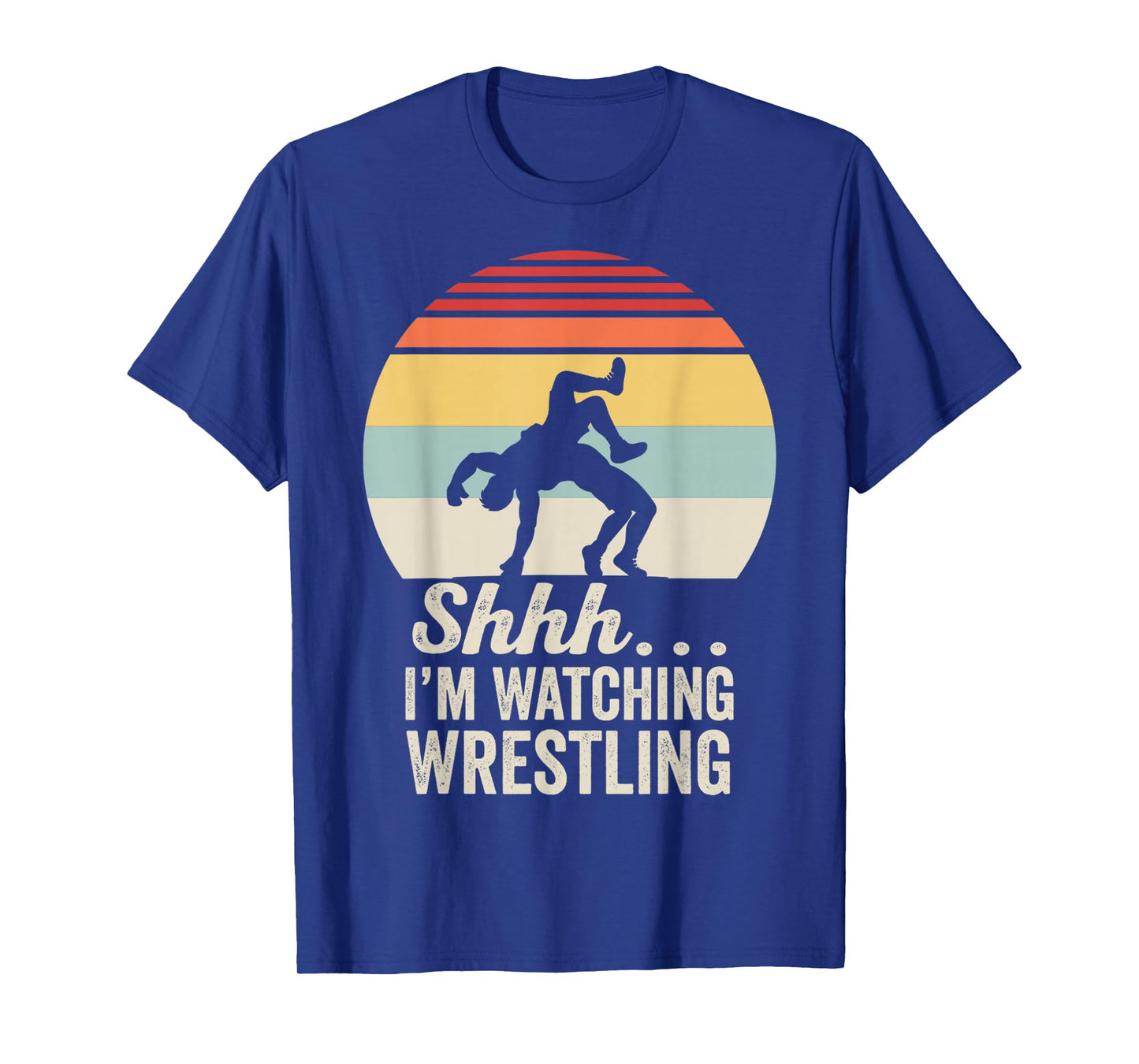 Shhh I'm Watching Wrestling Vintage Style T-Shirt