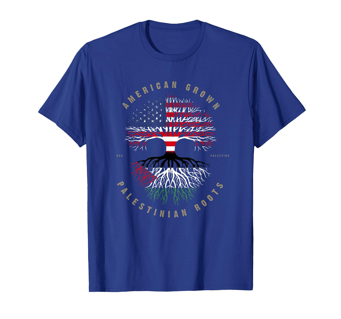 American Grown Palestinian Roots Palestine Flag T-Shirt