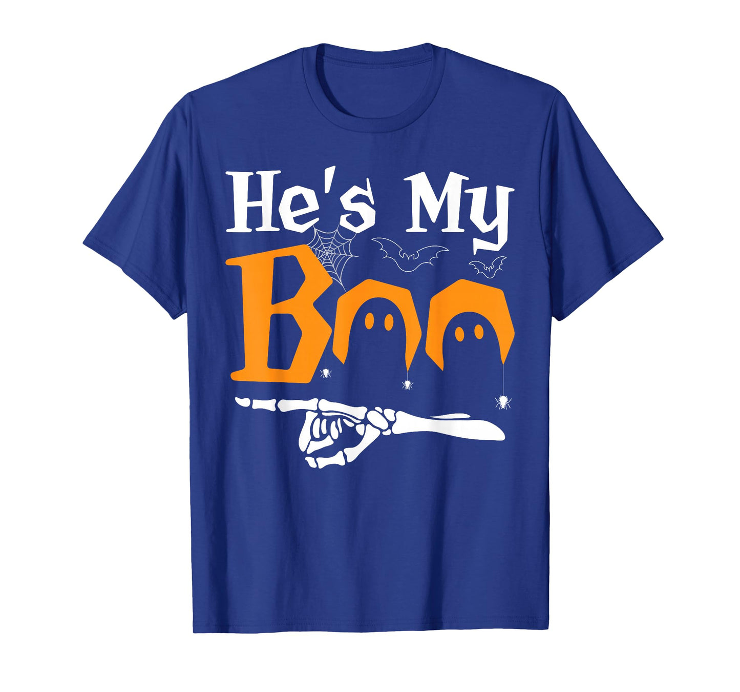 He's My Boo Halloween Spooky Season Couples Matching Design T-Shirt