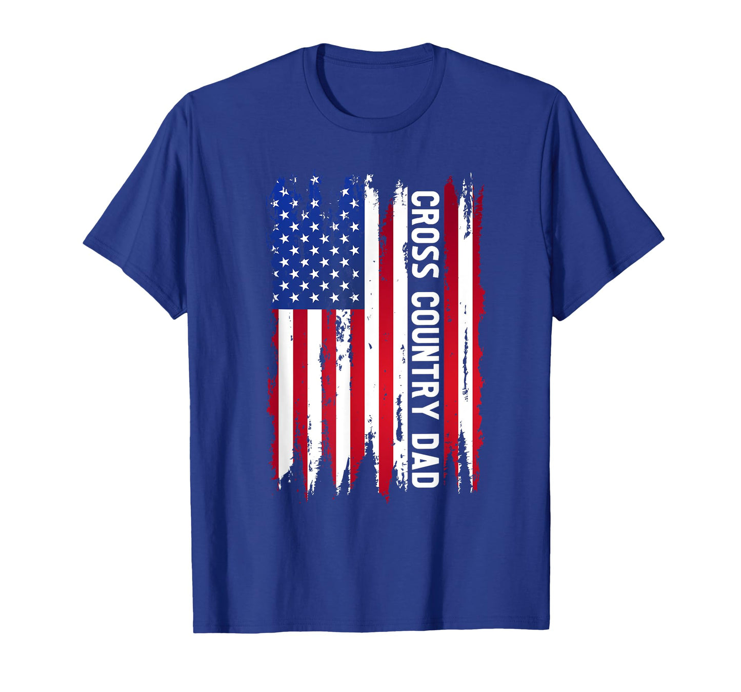 Cross Country Dad US Flag Cross Country Runner Father XC Dad T-Shirt