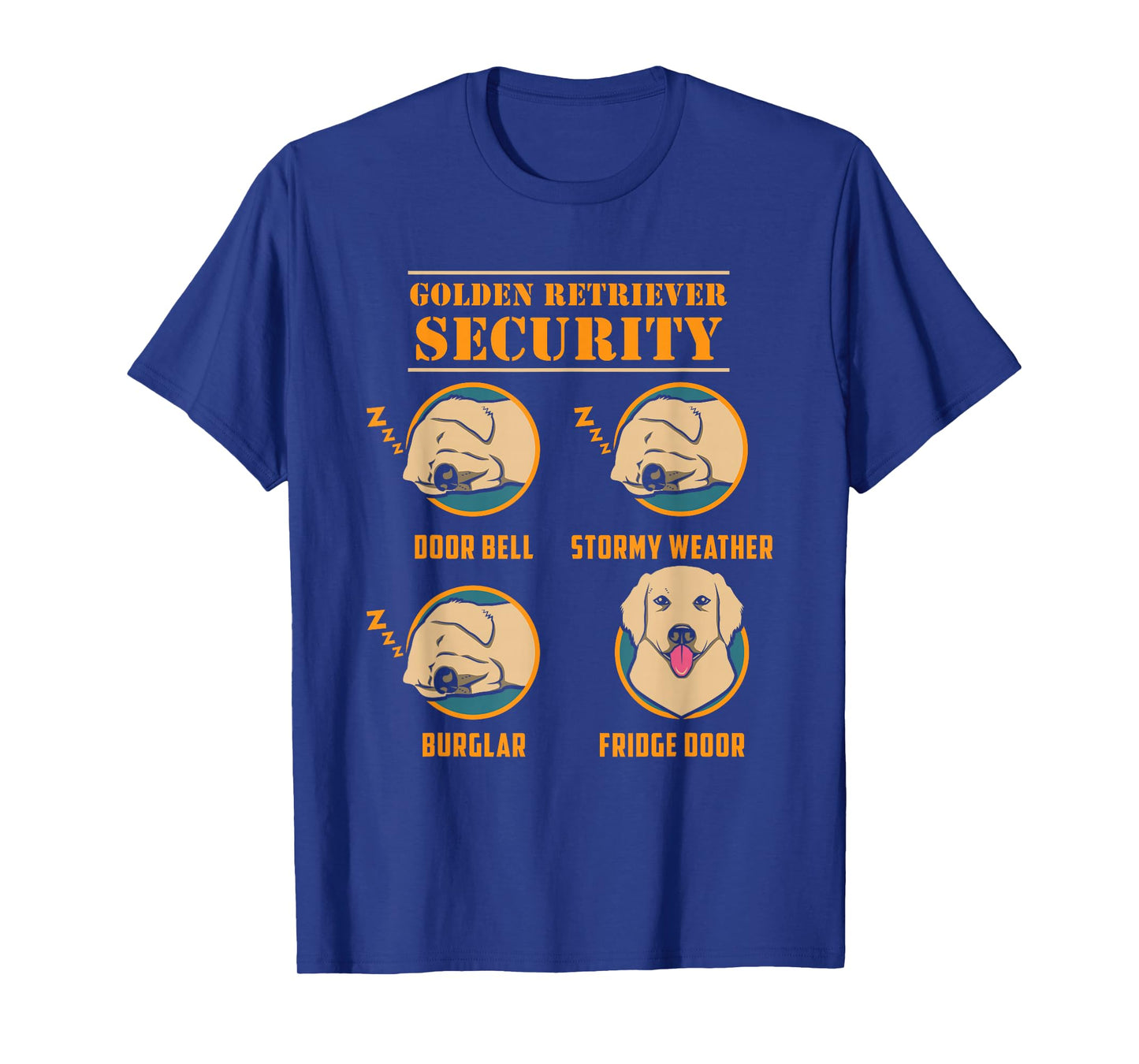 Golden Retriever Security Funny Dog Owner Design T-Shirt