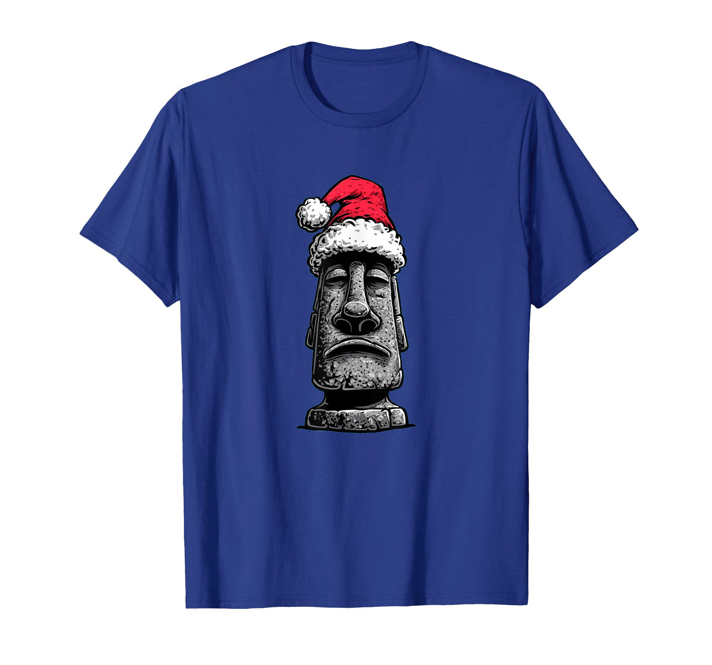 Funny Moai Statue Costume in Christmas Look T-Shirt